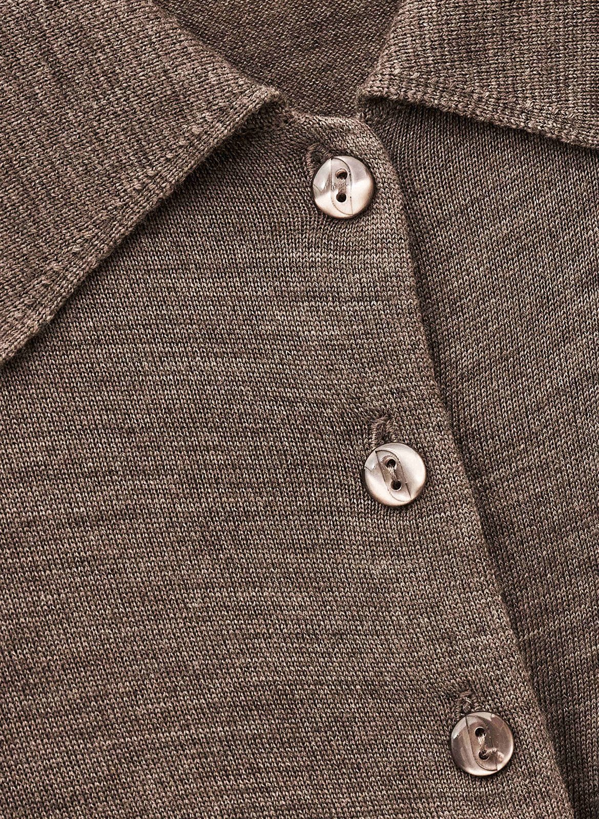 Recht vest met klassieke kraag in wol boston BA&SH Beige