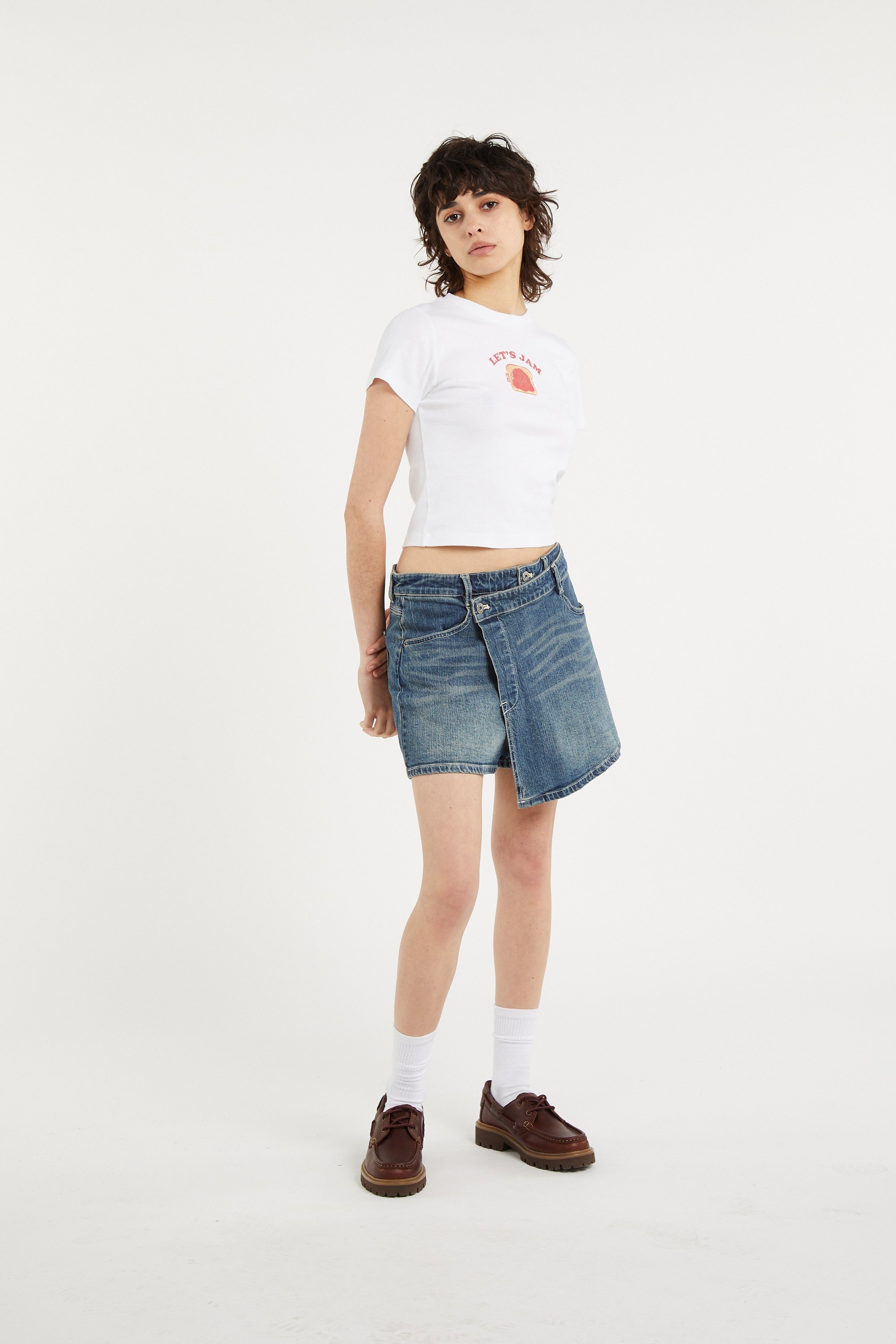 Jupe-short denim skort w DICKIES Bleu