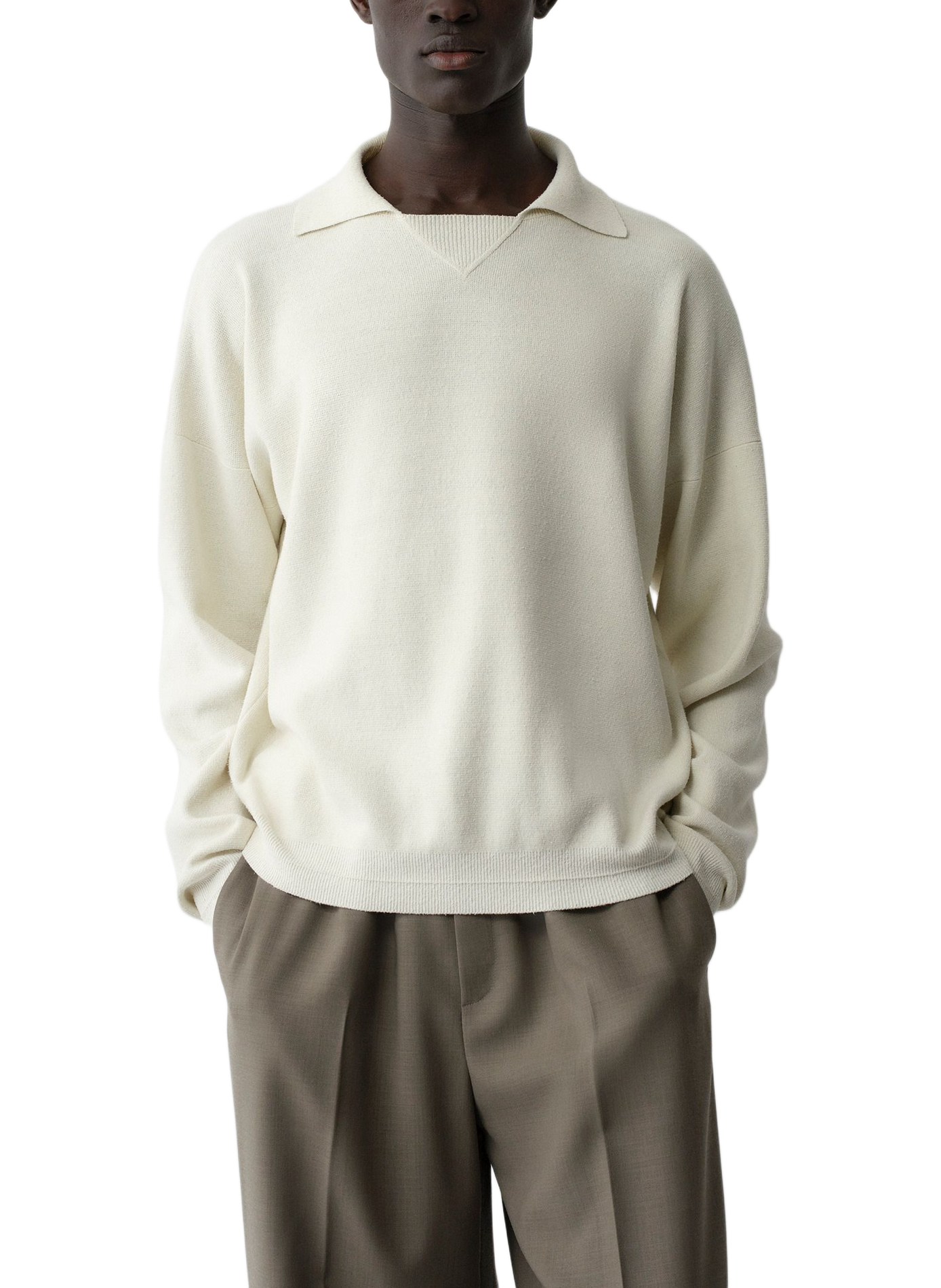 Silk oversize Desmond sweater CALVIN KLEIN COLLECTION White