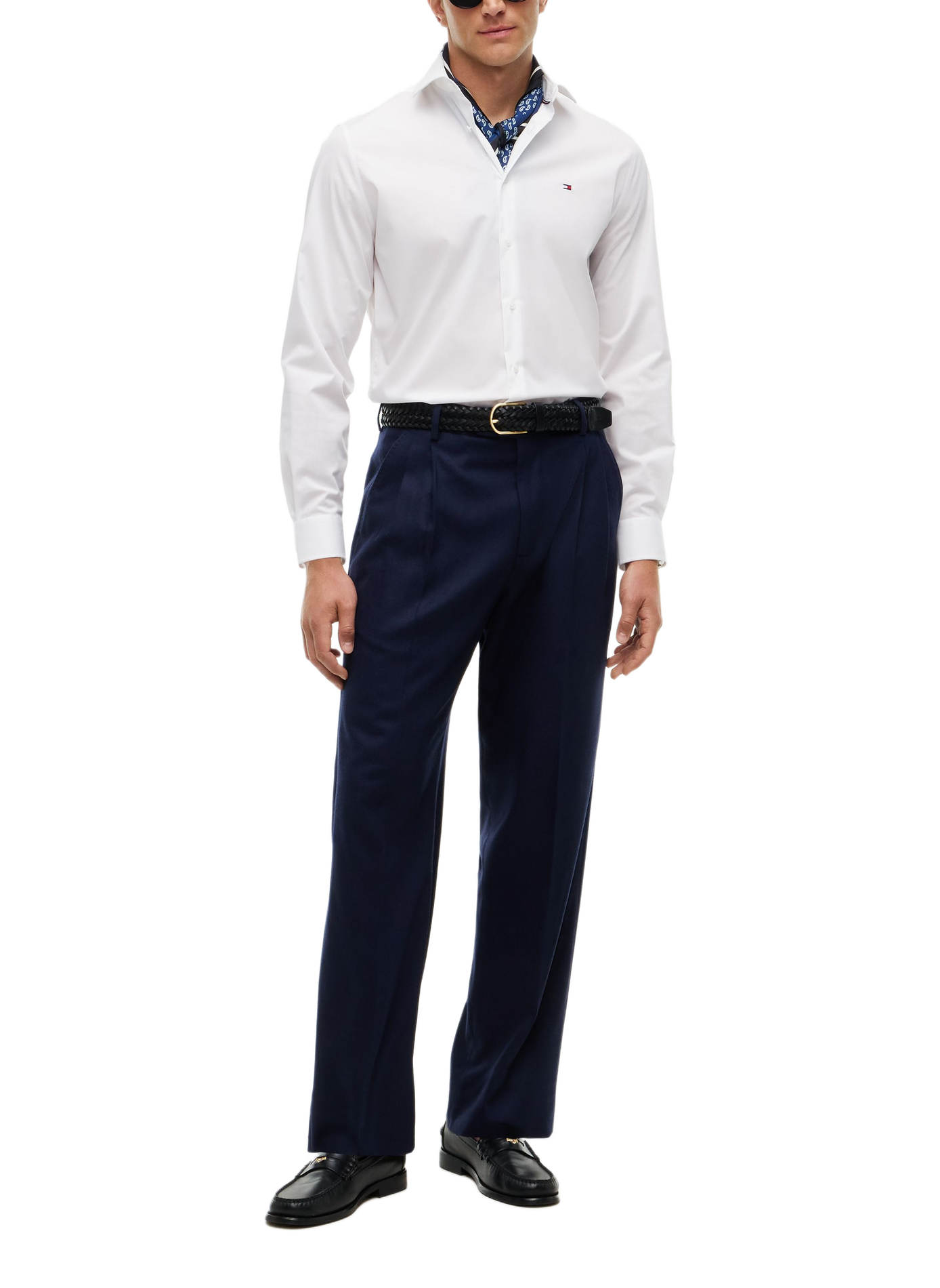 Straight classic collar shirt in cotton TOMMY HILFIGER White