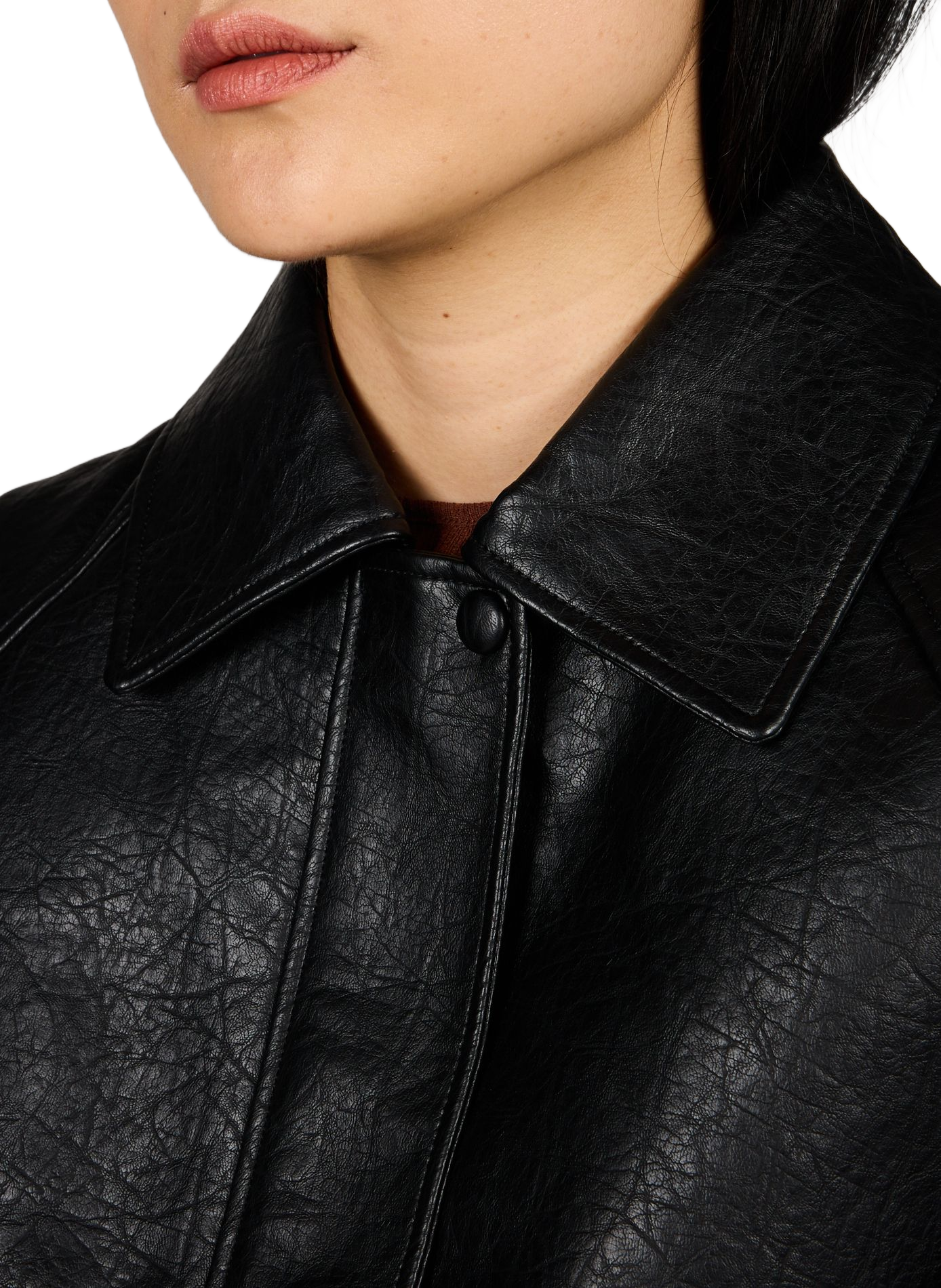 Oversize Jacke mit klassischem Kragen TOPSHOP Schwarz