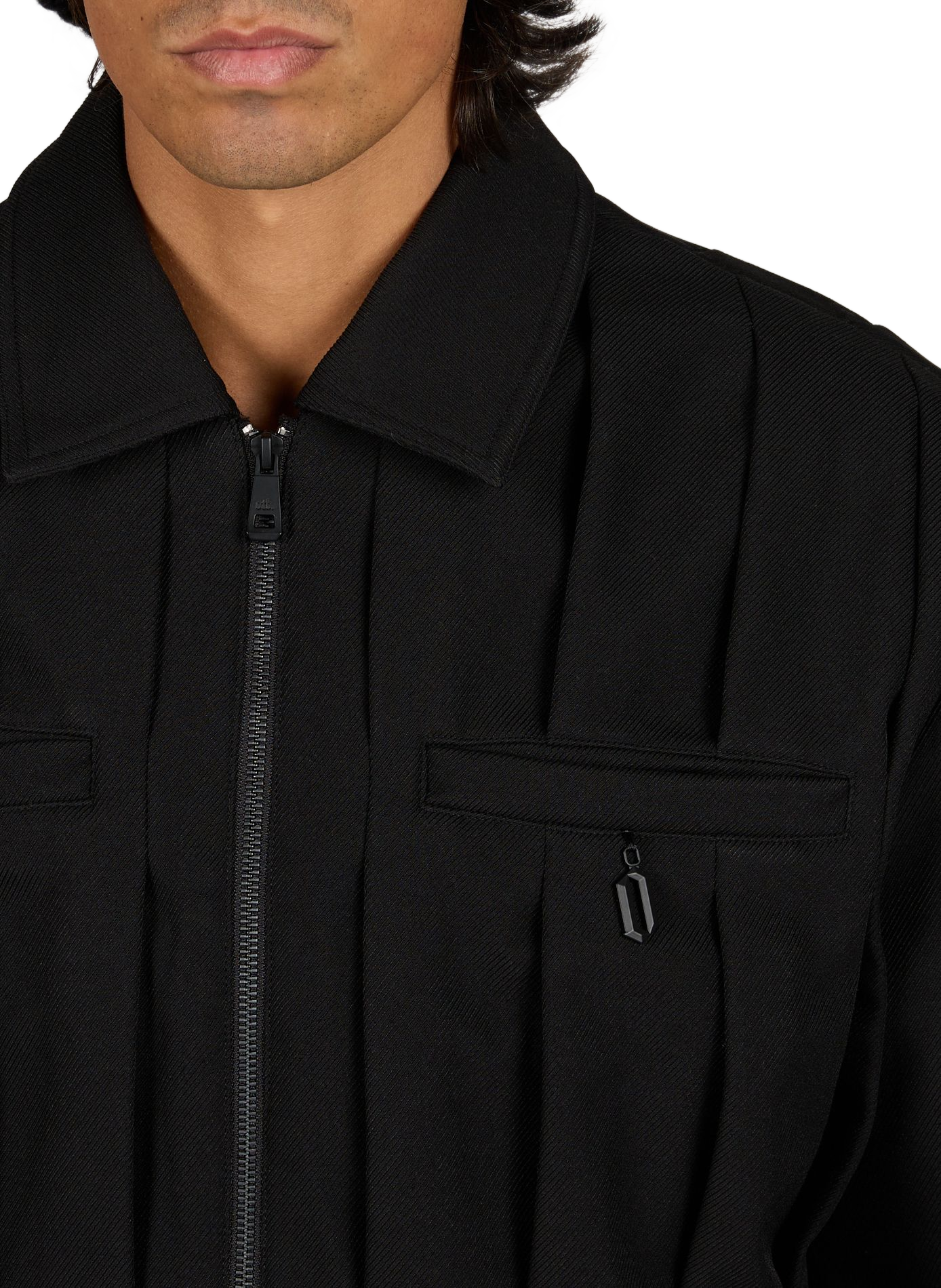 Oversized jacket with classic collar ONLY THE BLIND Black
