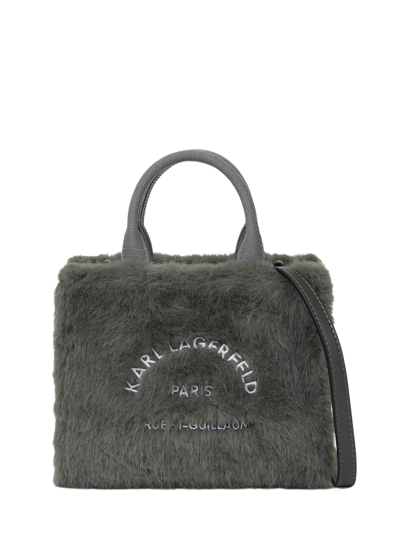 Kunstpelz Handtasche KARL LAGERFELD Grau