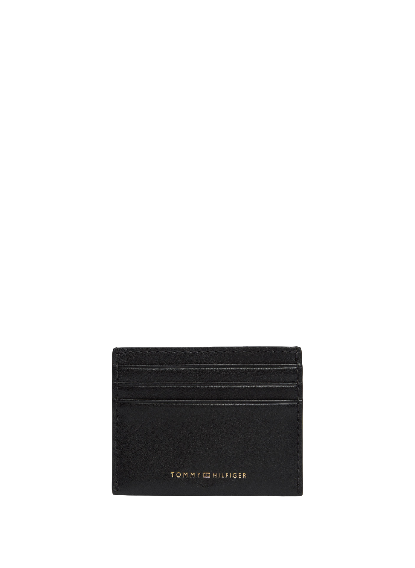 Plain leather card holder TOMMY HILFIGER Black