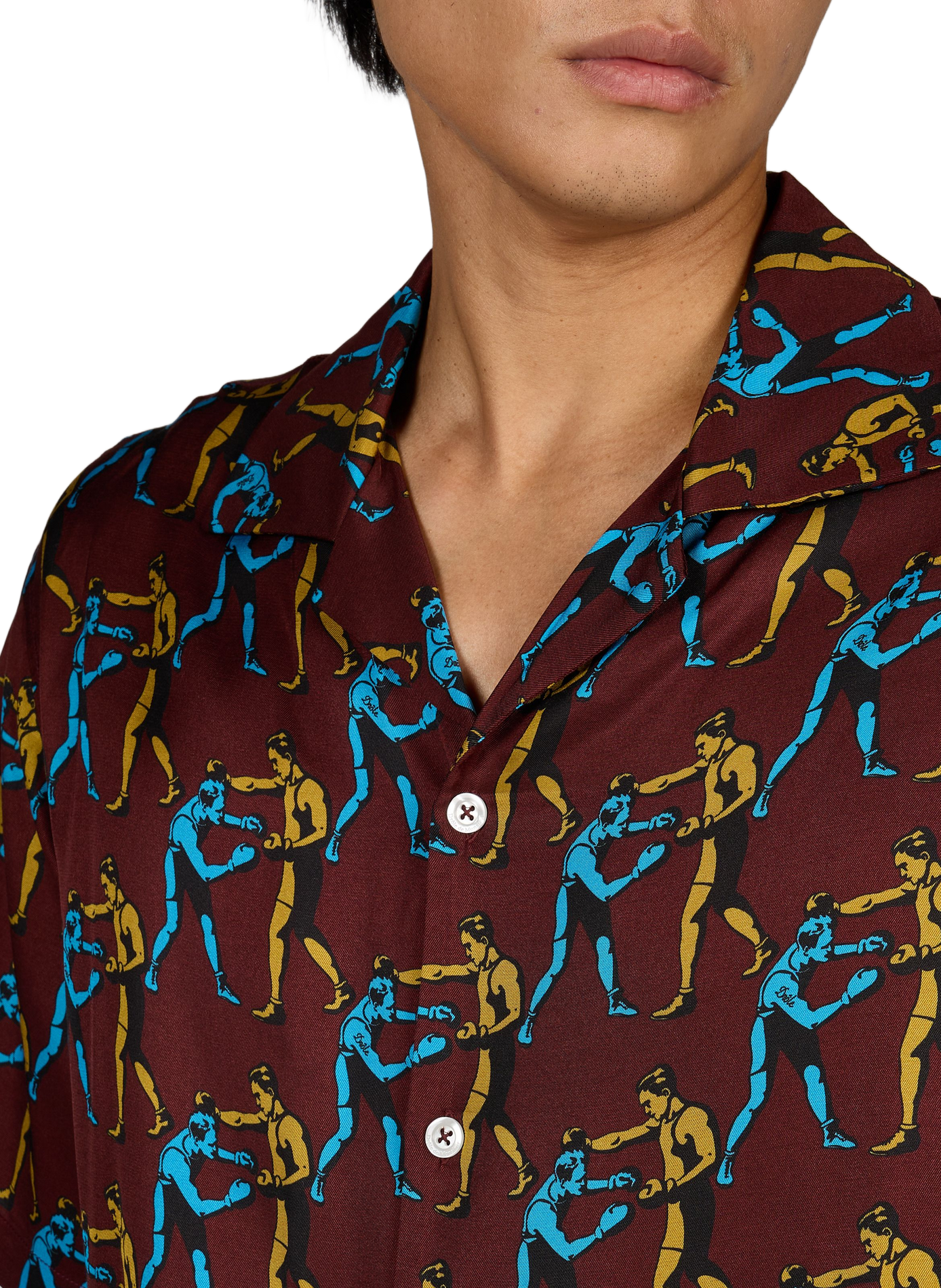 Straight shirt with pattern DROLE DE MONSIEUR Red