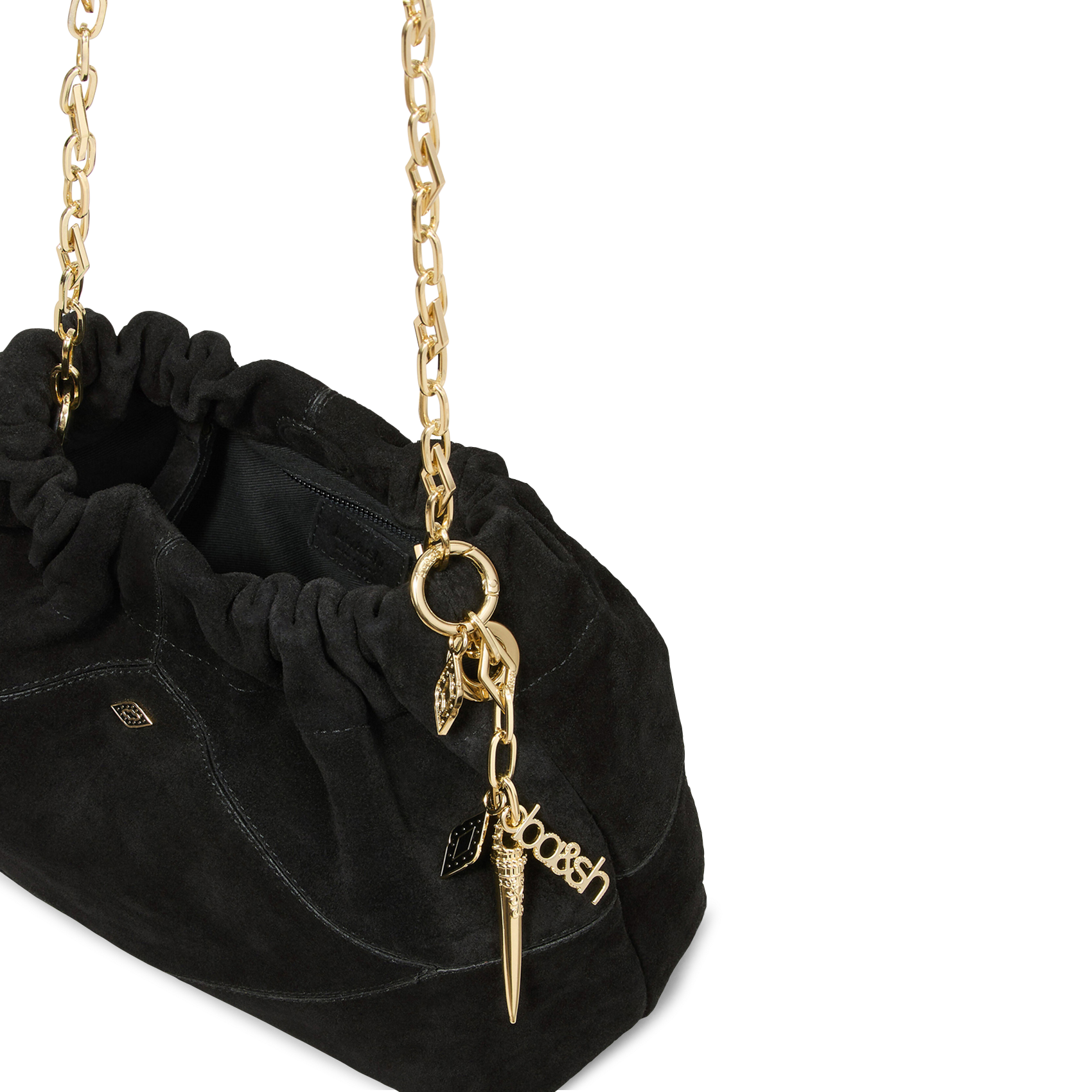 Sac porté épaule en cuir mini june tote BA&SH Noir