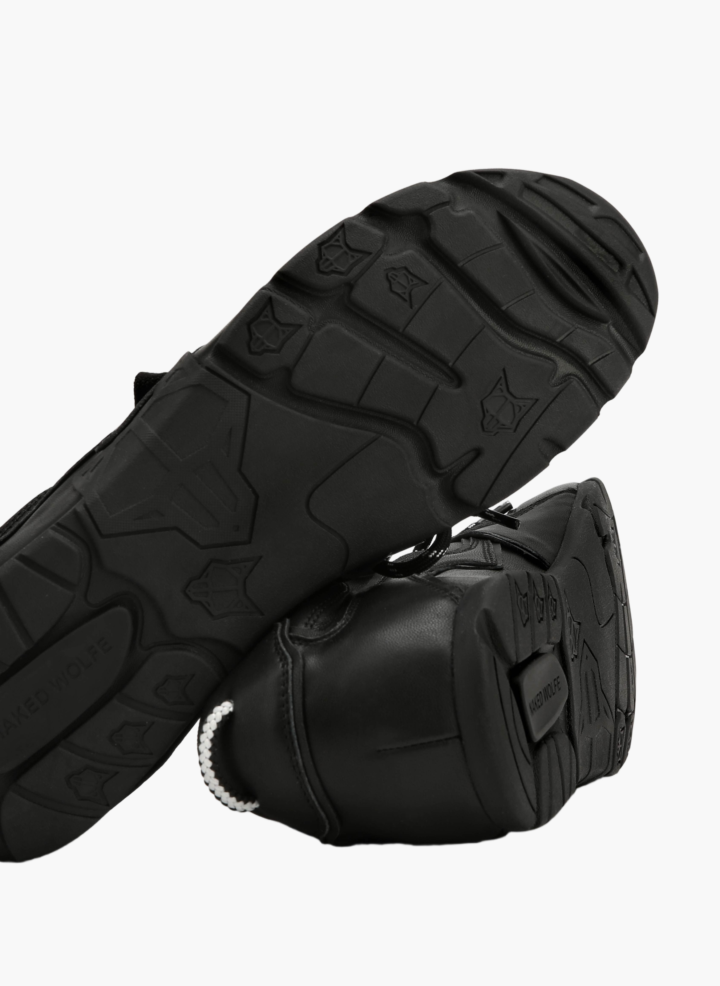 Baskets ace en cuir NAKED WOLFE Noir