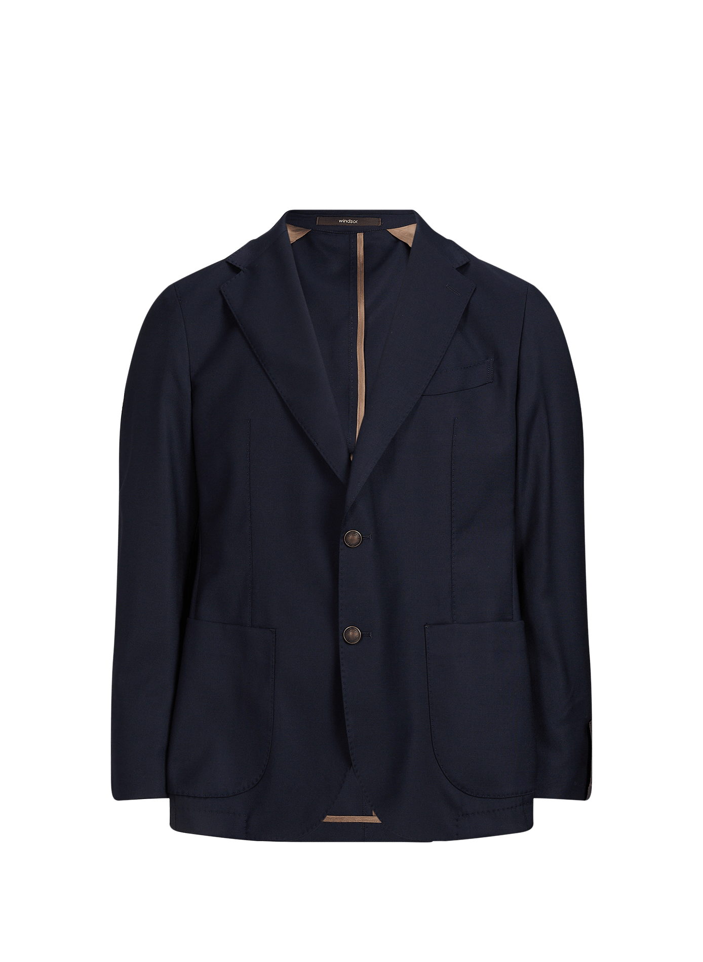 Einfarbiger Woll-Blazer mit geradem Schnitt WINDSOR Blau