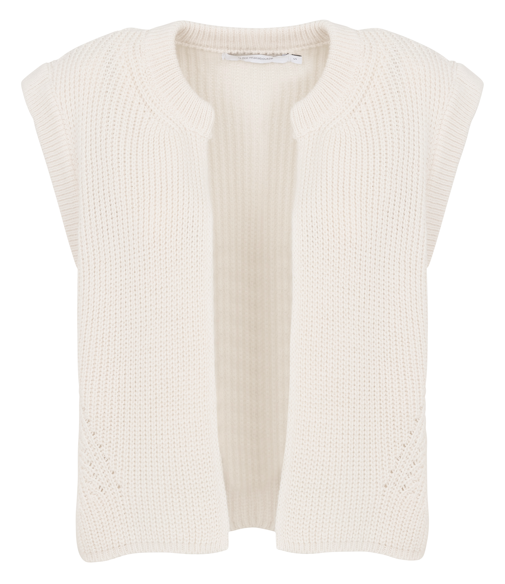 Ronde hals vest LA FEE MARABOUTEE Wit