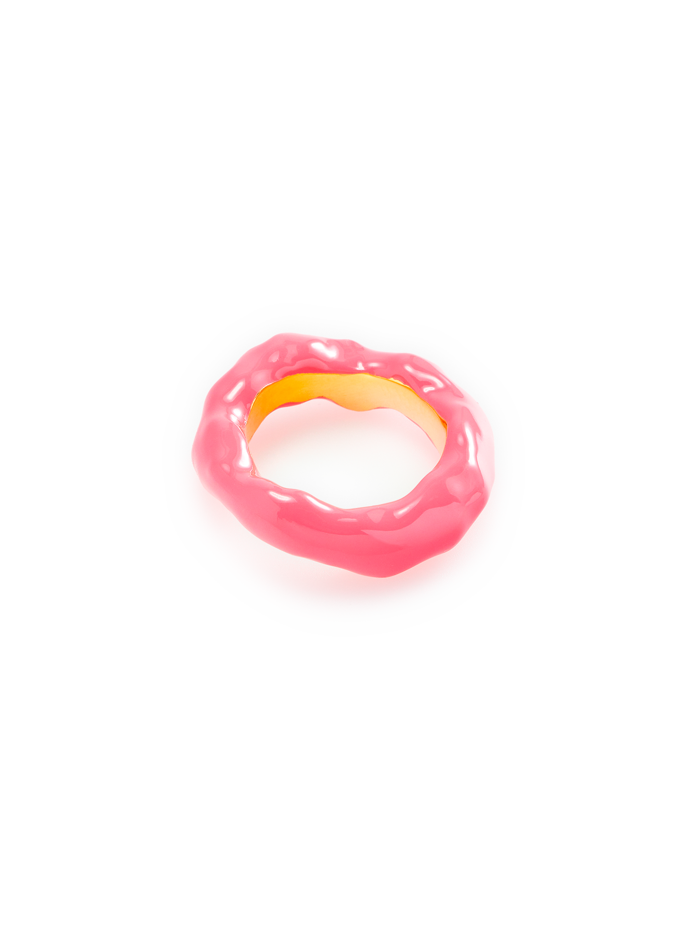 Bague Statement Wave en laiton plaqué or