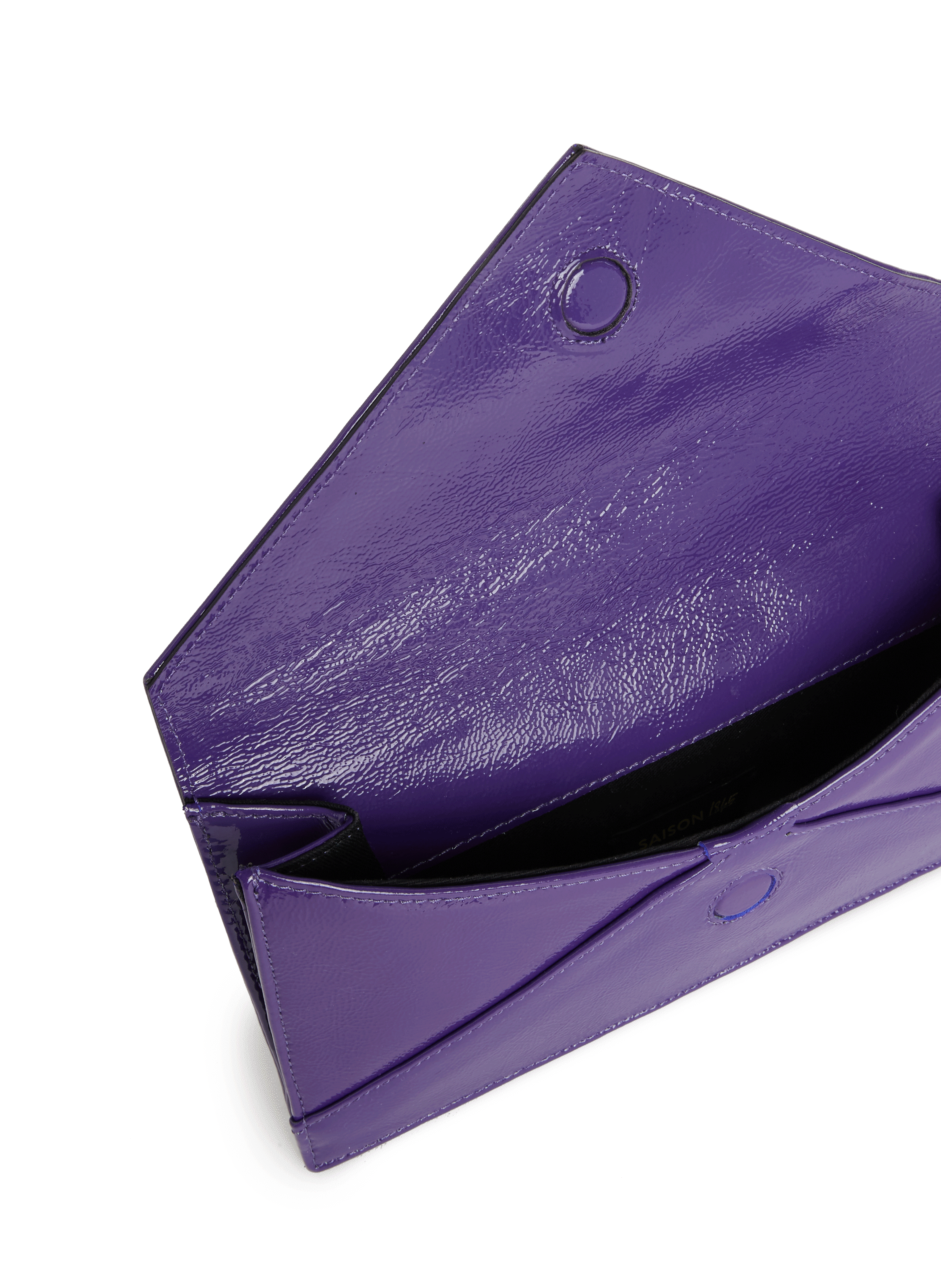 Pochette en cuir verni SAISON 1865 Violet