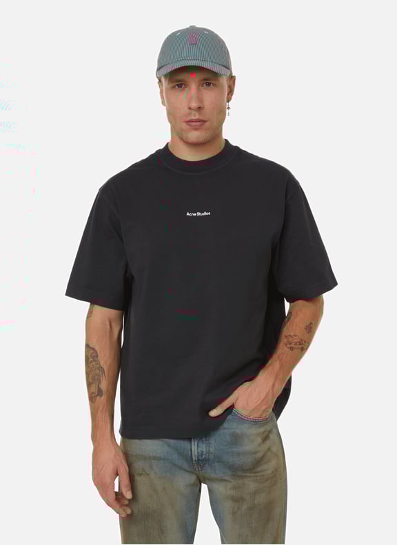 T-shirt en coton Noir by ACNE STUDIOS ACNE STUDIOS T-shirt en coton Noir