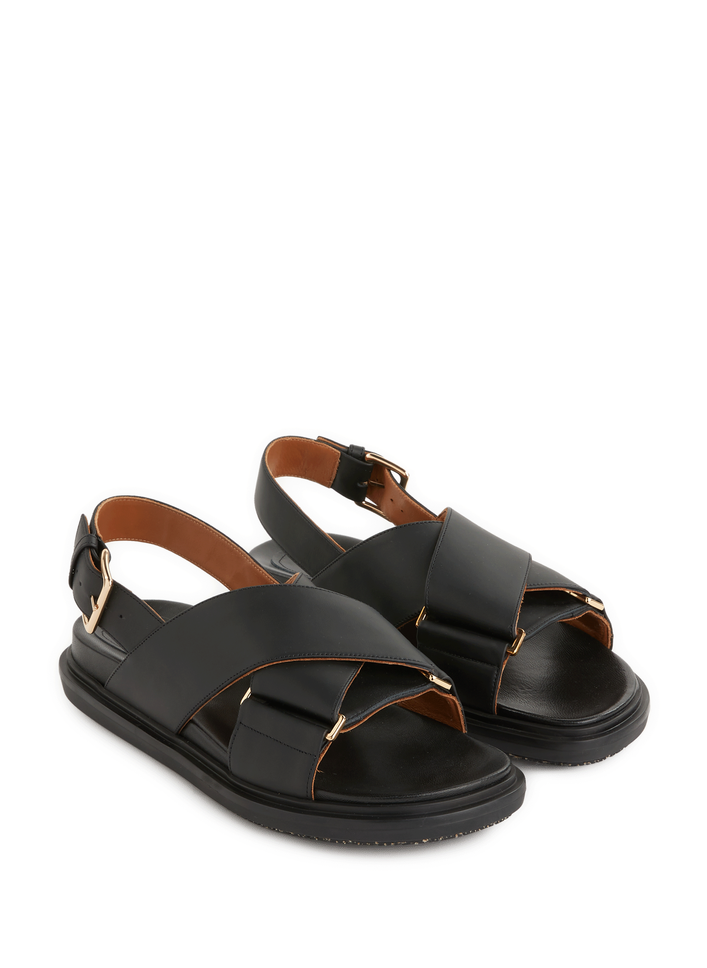 Sandales à brides en cuir