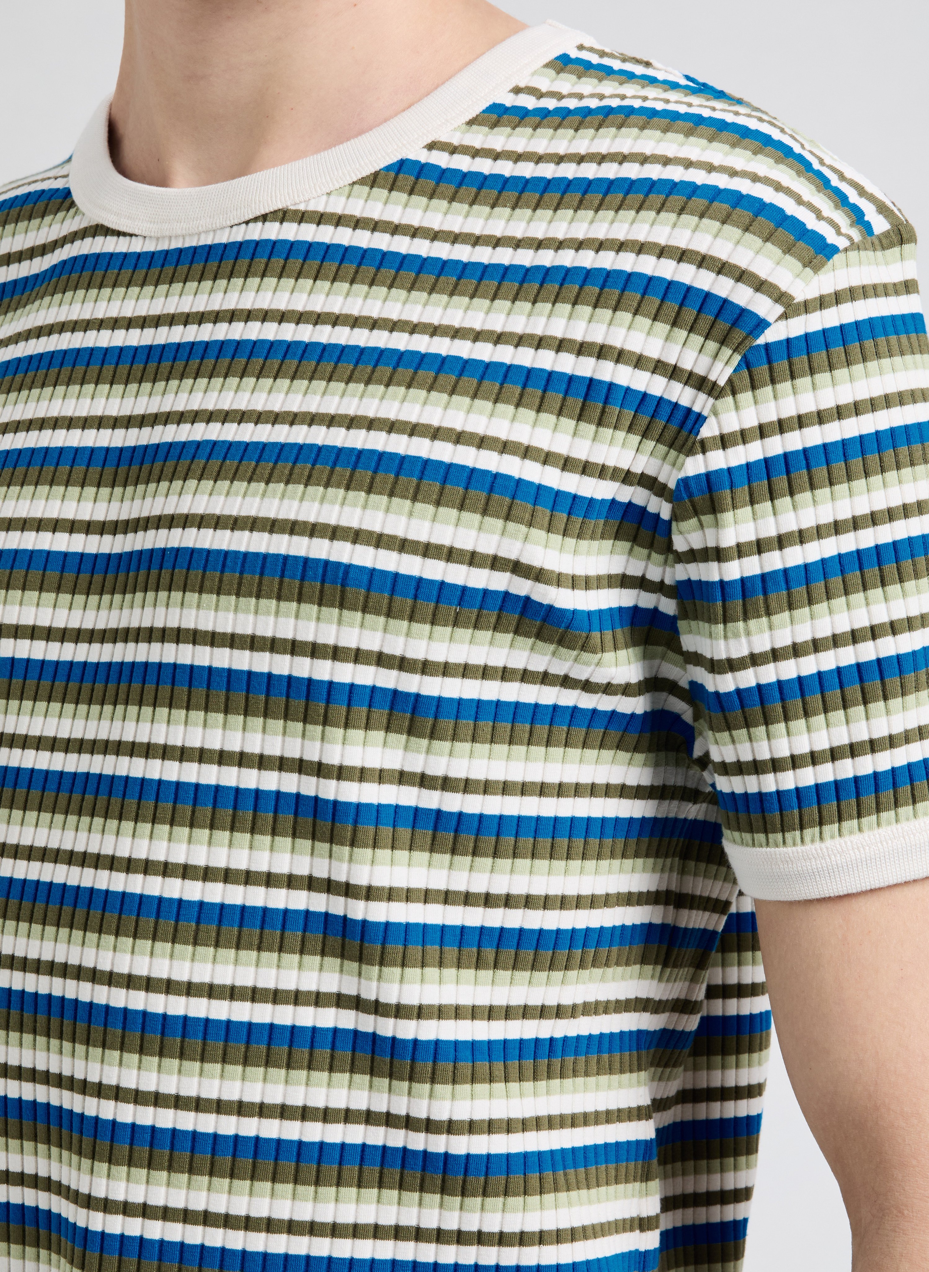 T-shirt côtelé SAISON 1865 Multicolore