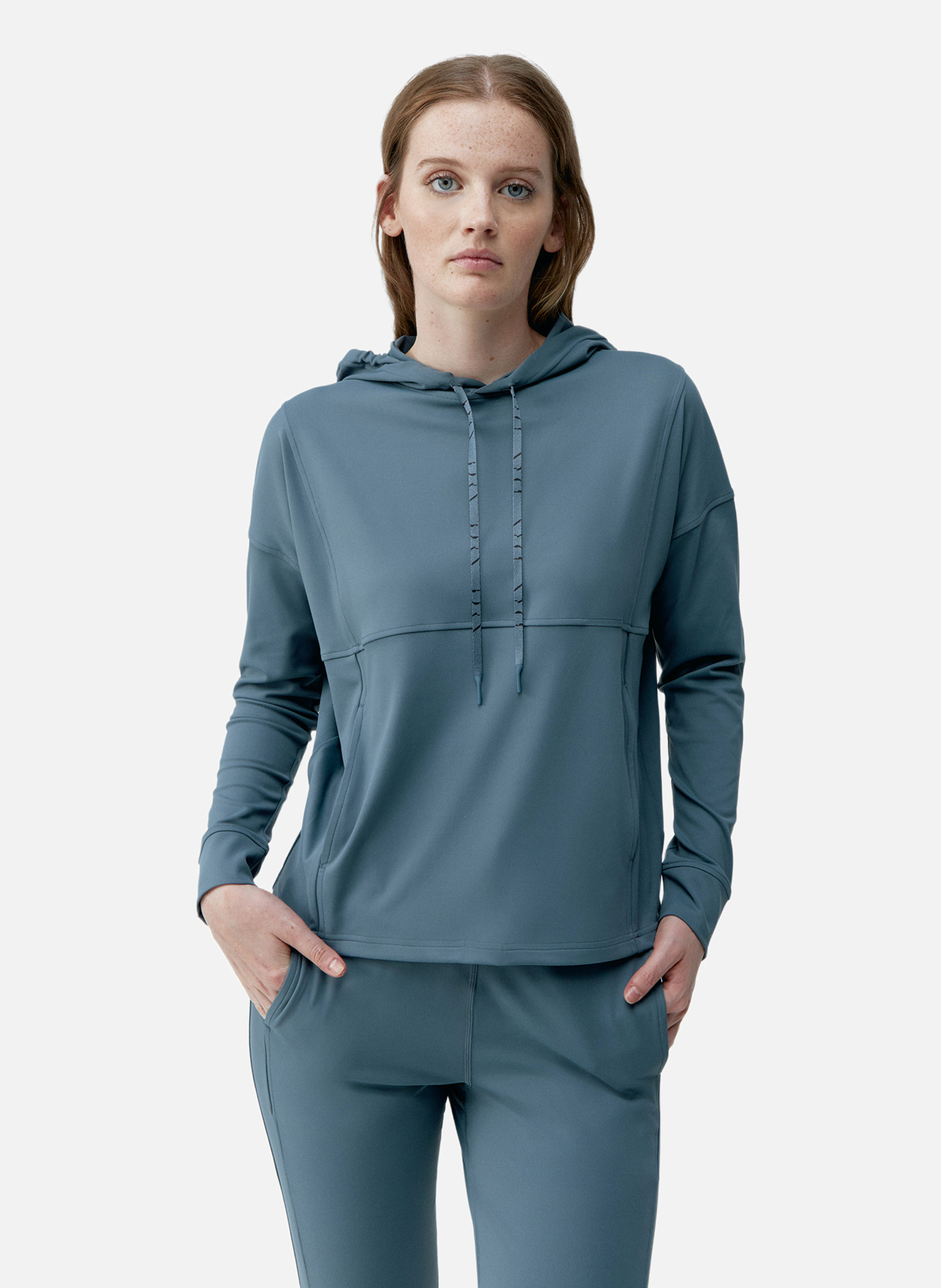 Sweat de sport à capuche performance ondina BORN LIVING YOGA Bleu