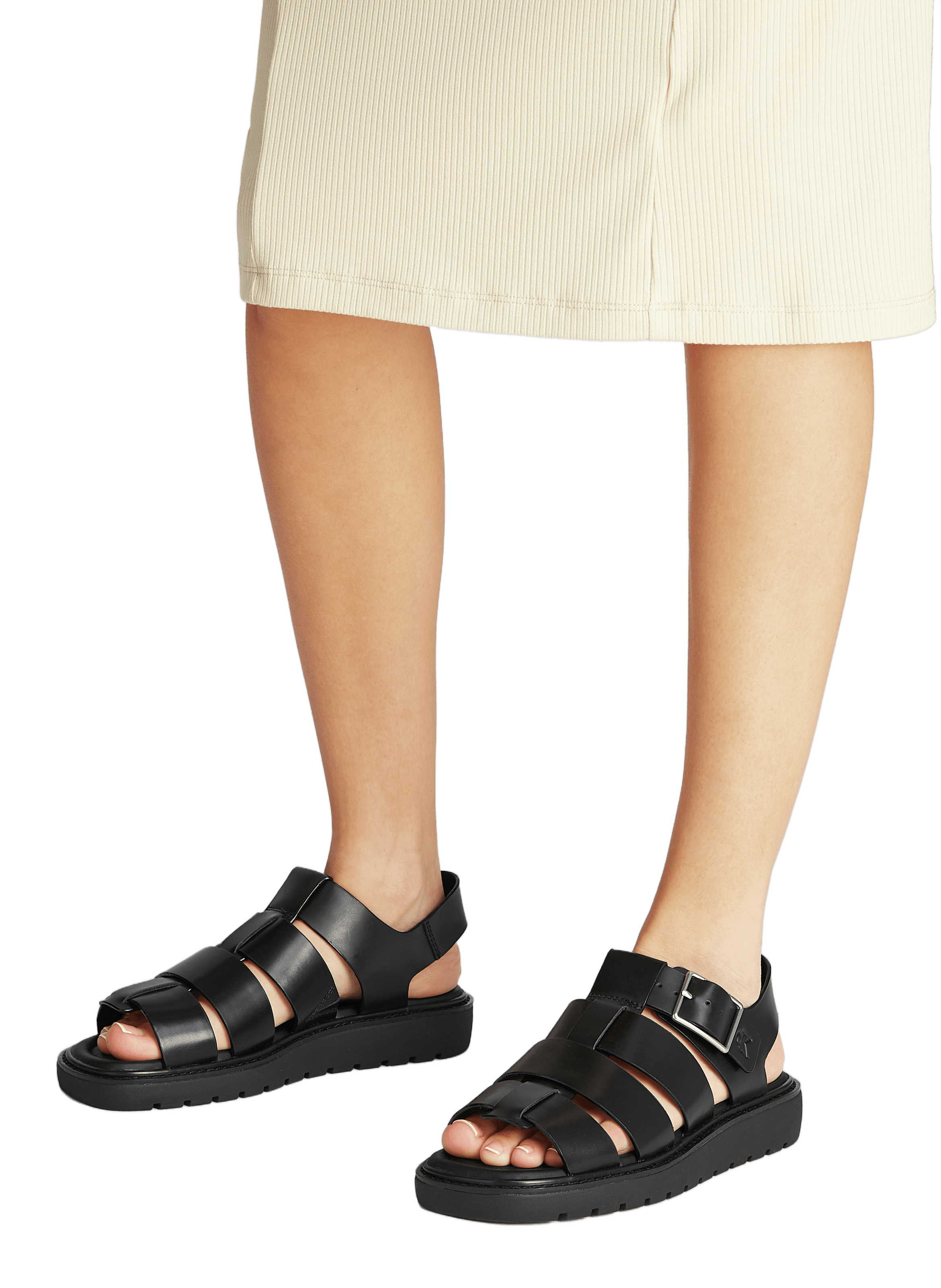 Sandales en cuir CALVIN KLEIN Noir