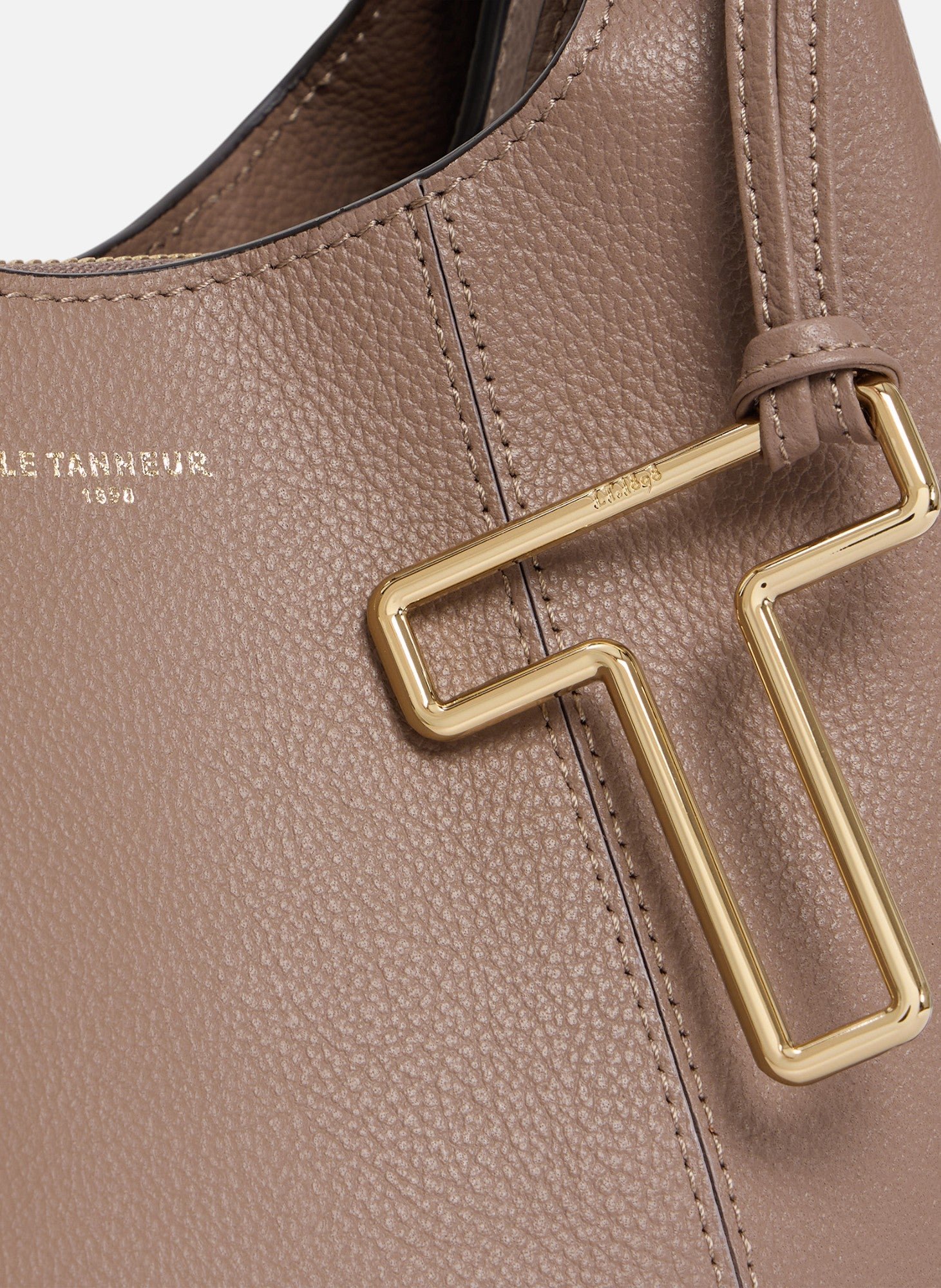 Petit sac à main juliette en cuir grainé LE TANNEUR Gris