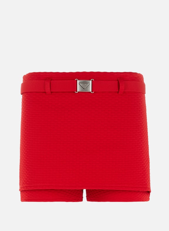 Jacquard shorts Red by PRADA PRADA Jacquard shorts Red