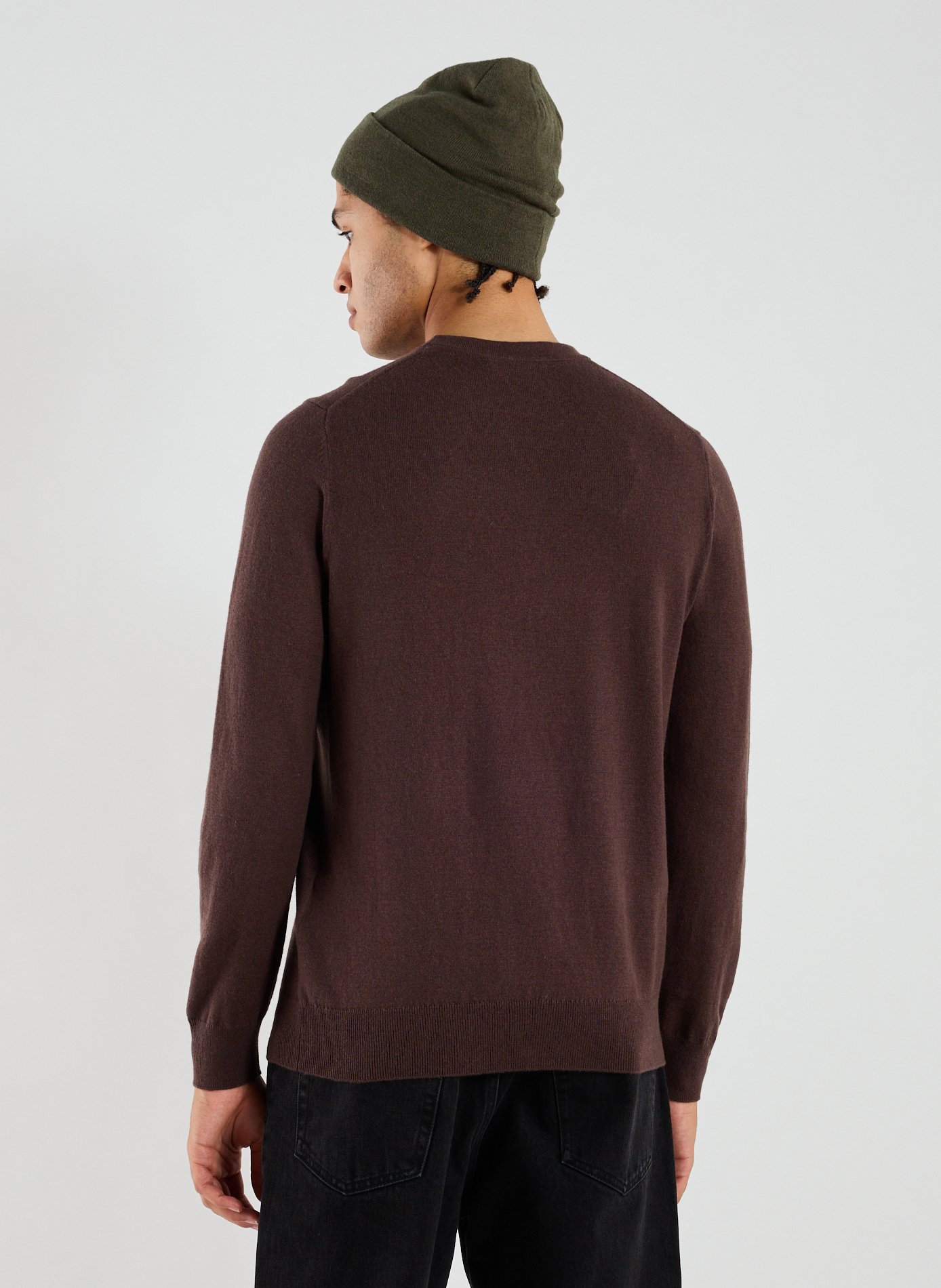 Wool and cotton blend jumper LYLE & SCOTT Brown