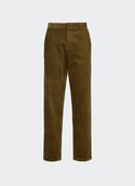 Pantalon droit en coton Kody Corduroy Military olive