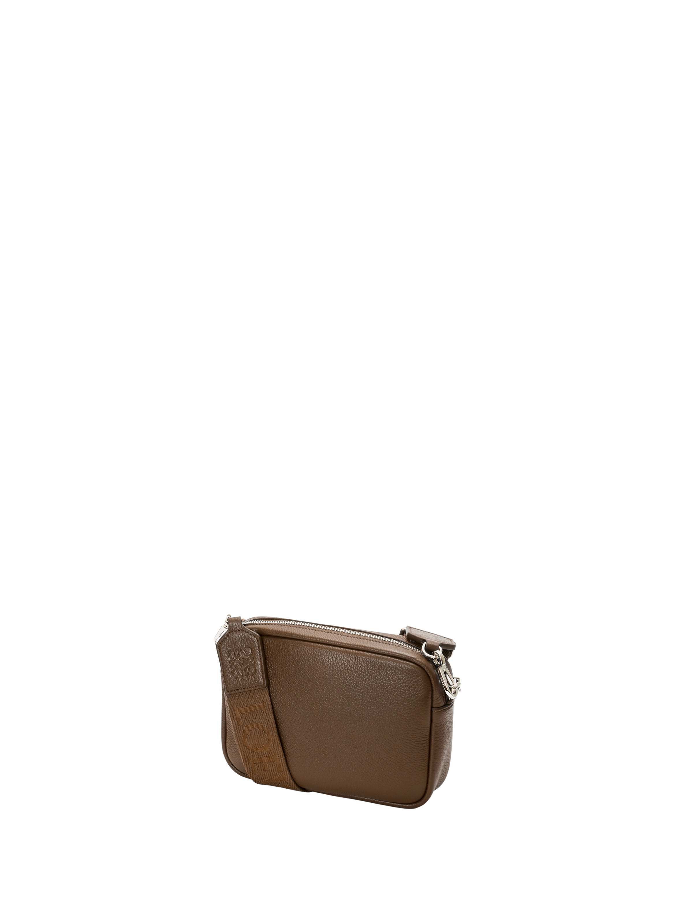 Small Pebble messenger bag in soft grained calf leather LOEWE Brown