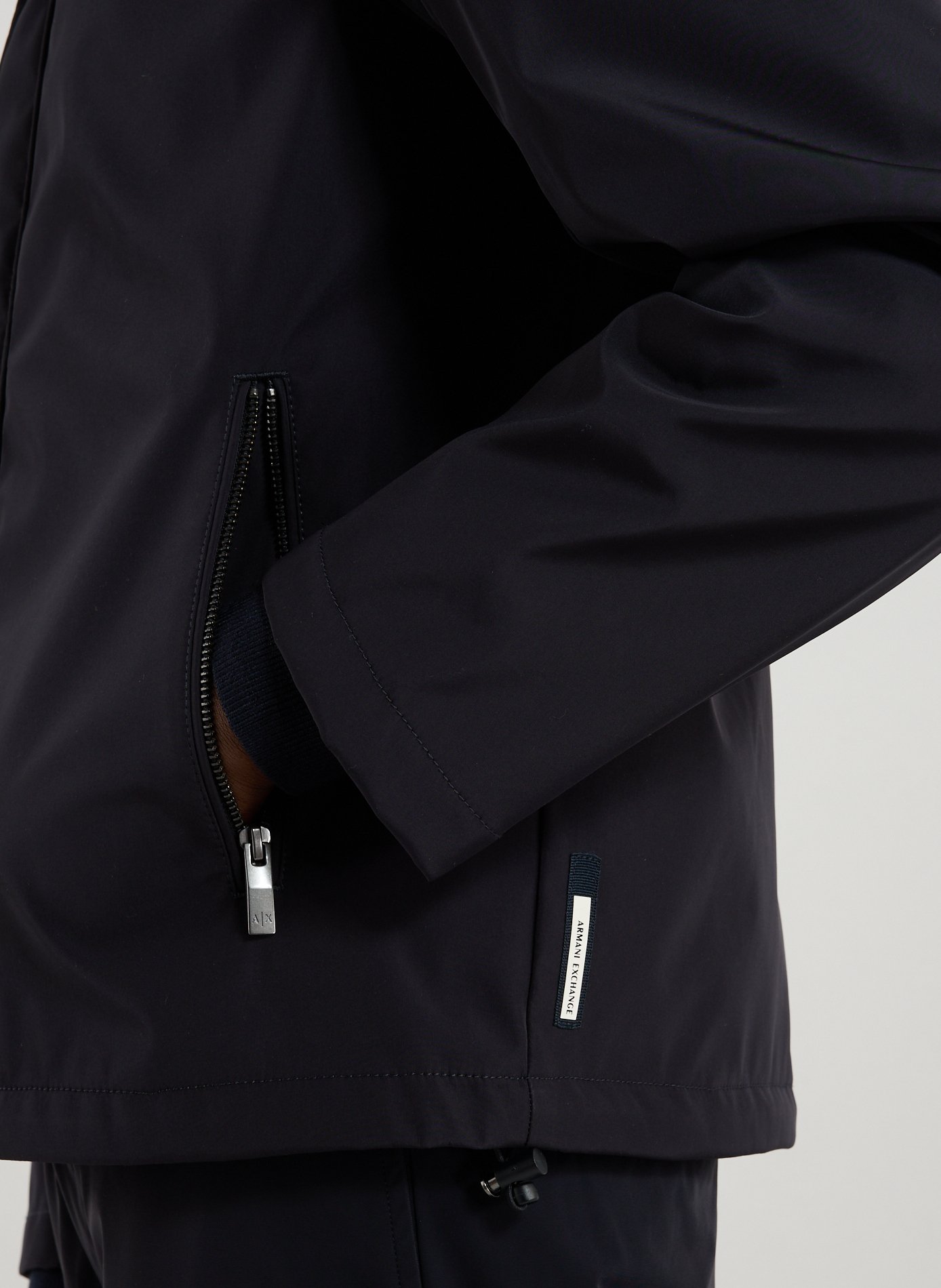 Straight jacket with high collar ARMANI EXCHANGE Blue