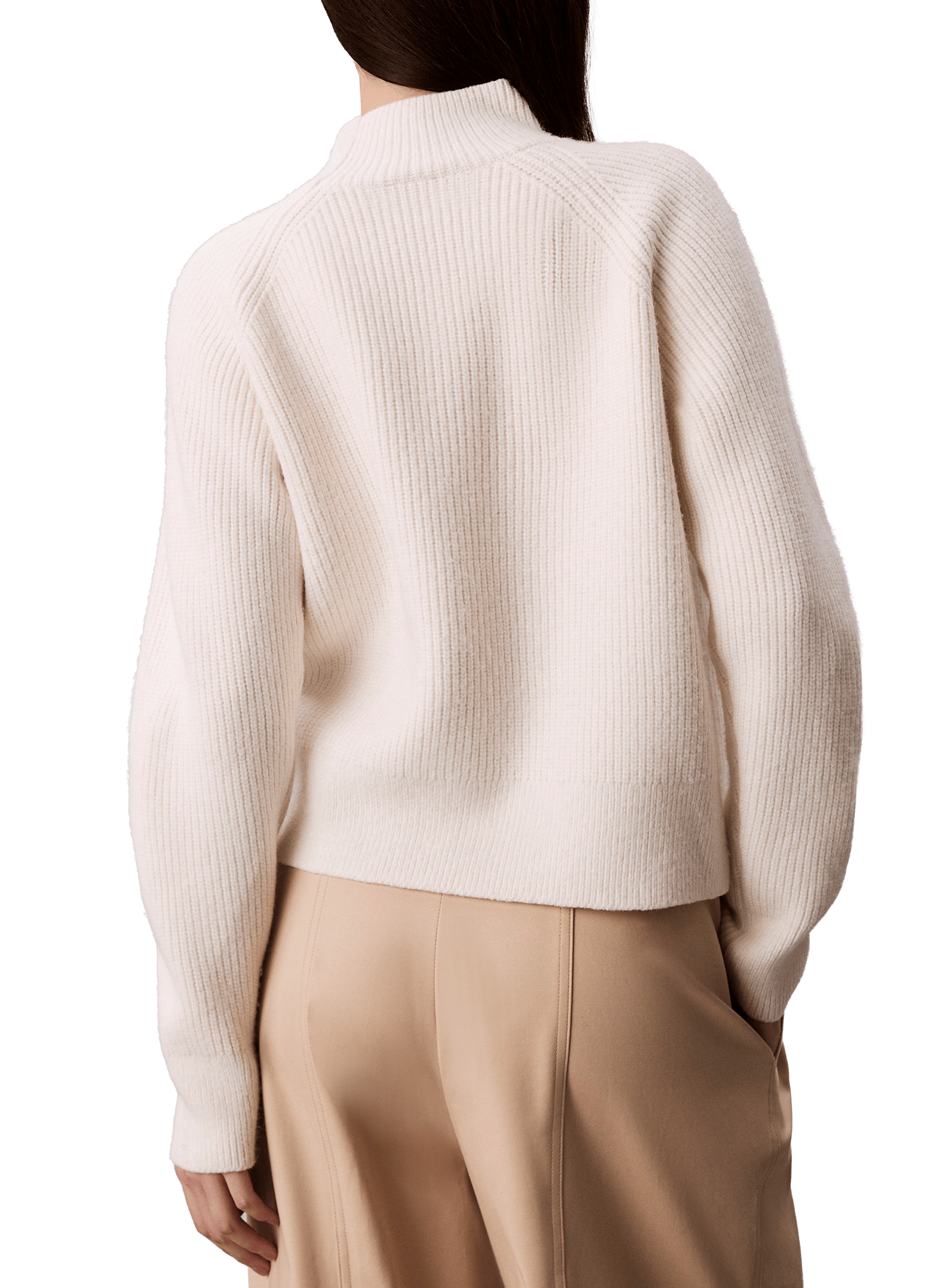 Pull col roulé  CALVIN KLEIN Beige