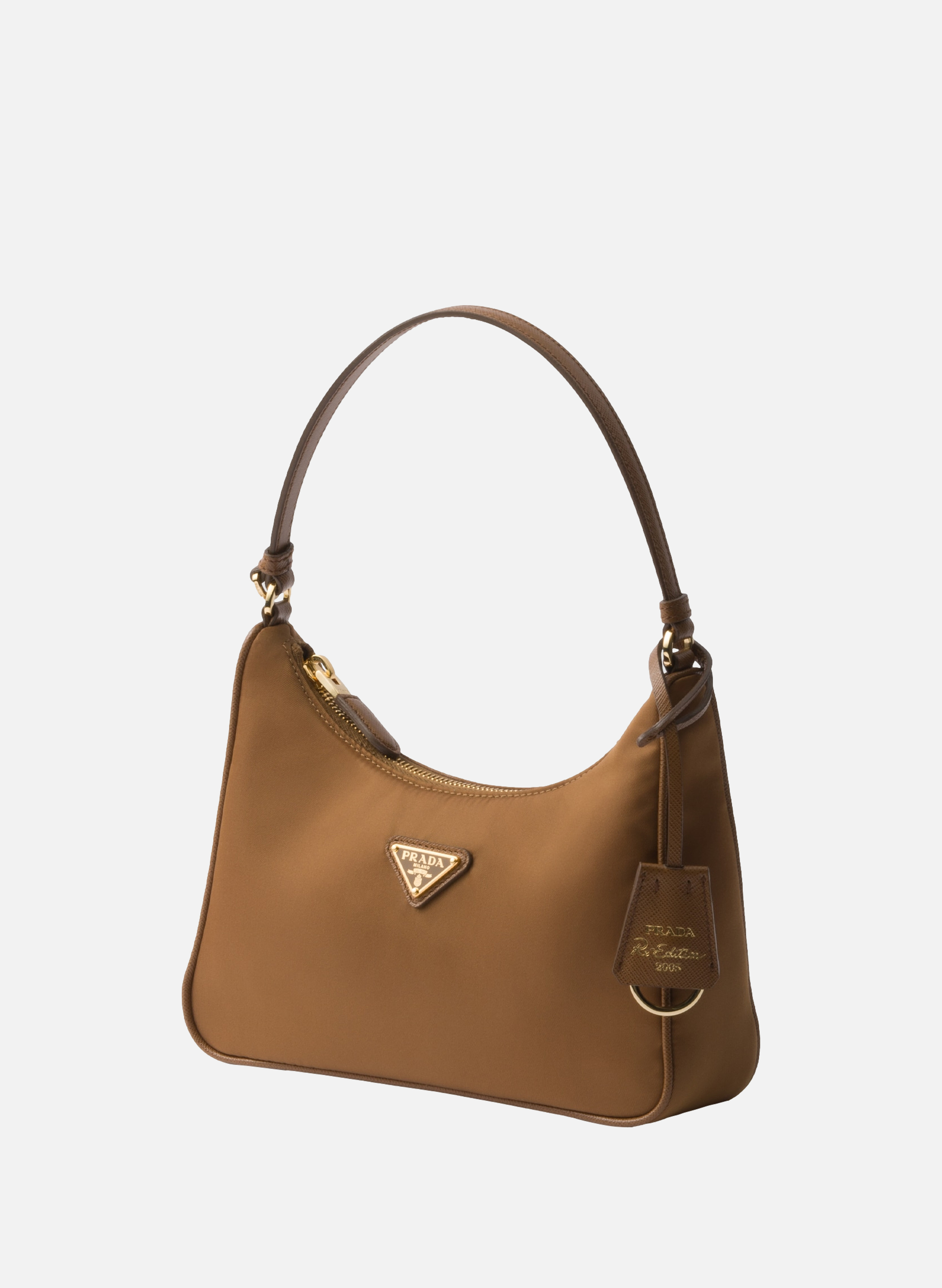 Mini sac prada re-edition 2005 en re-nylon PRADA Marron