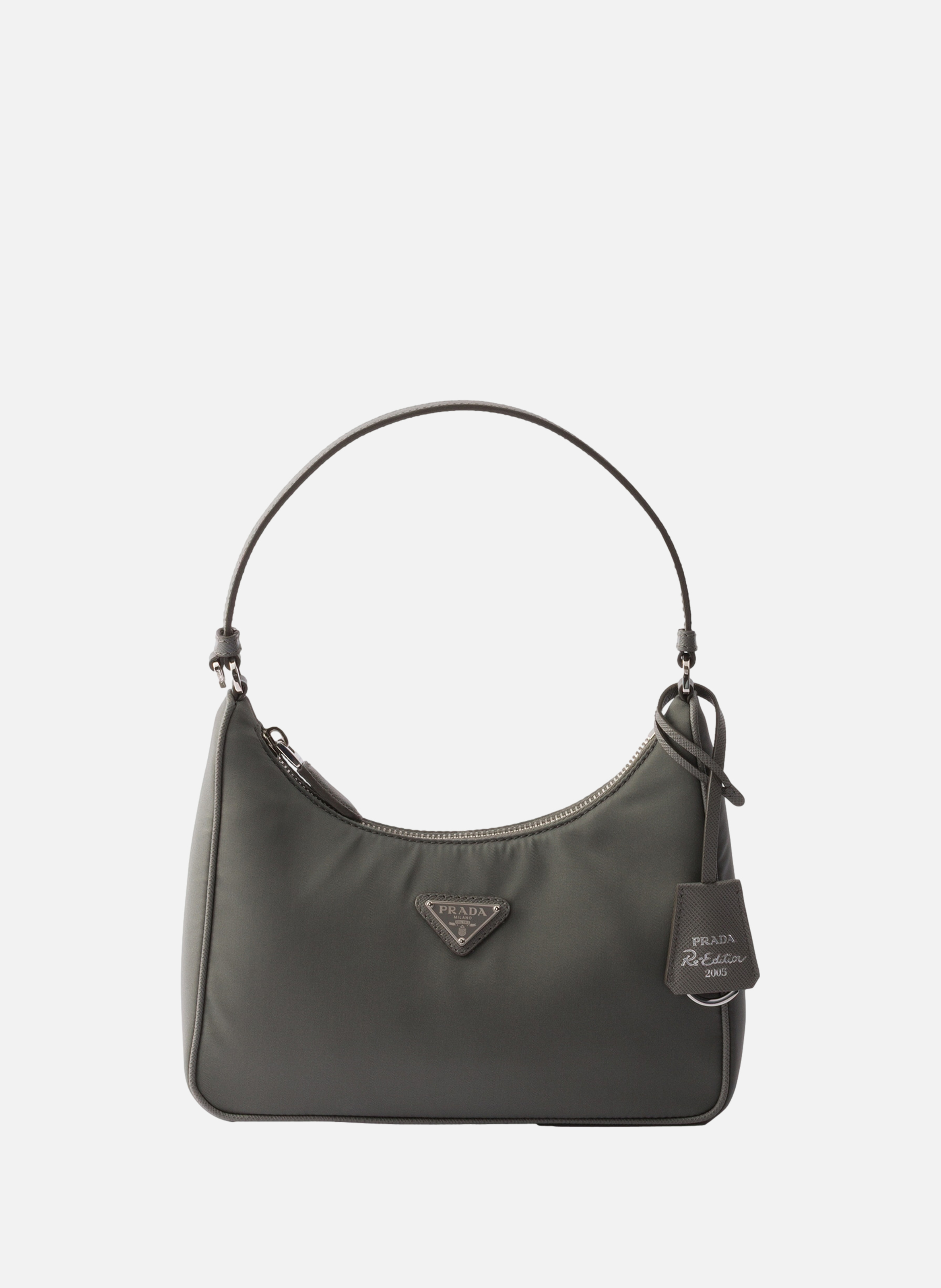 Mini sac prada re-edition 2005 en re-nylon PRADA Gris