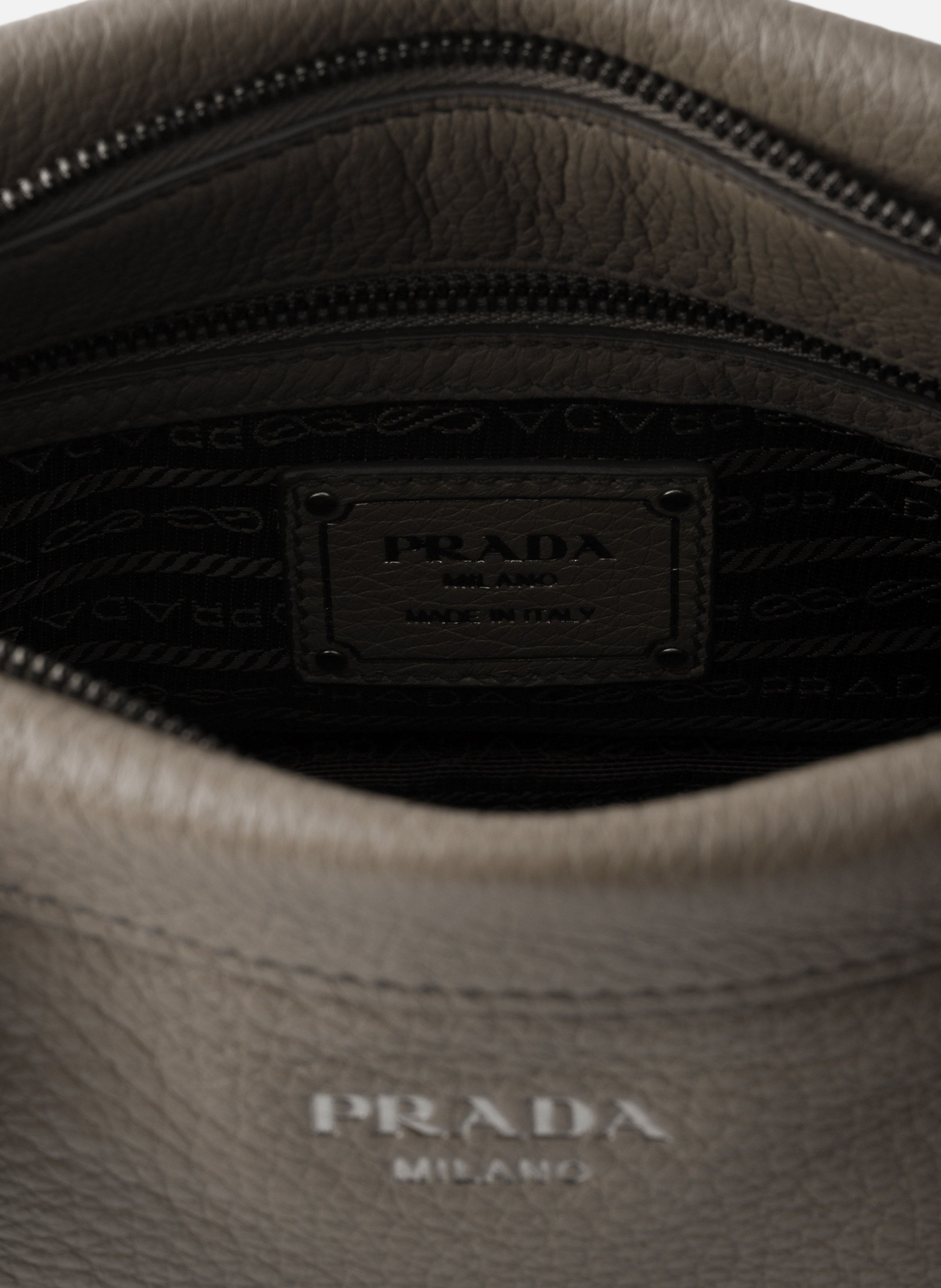Grand cabas en cuir PRADA Gris