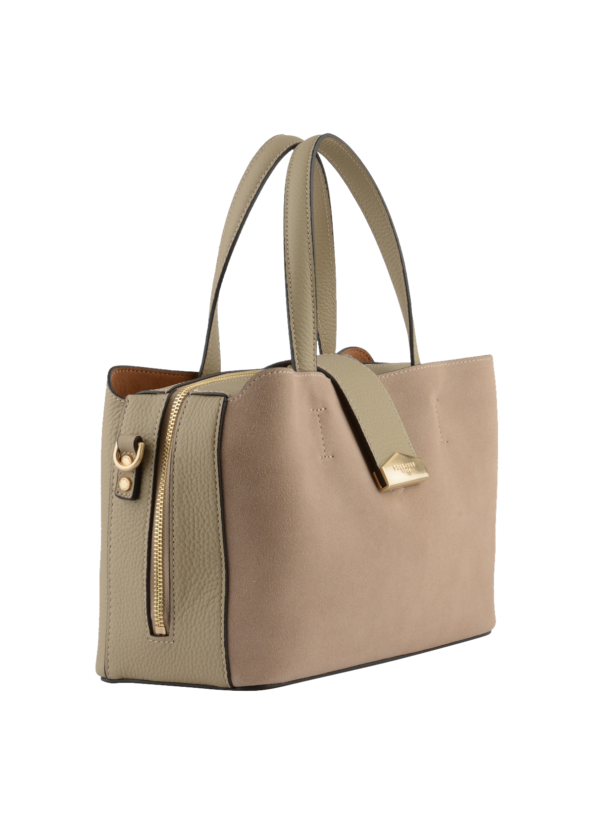 Cavalcade daim  porté main mastic POURCHET Gris