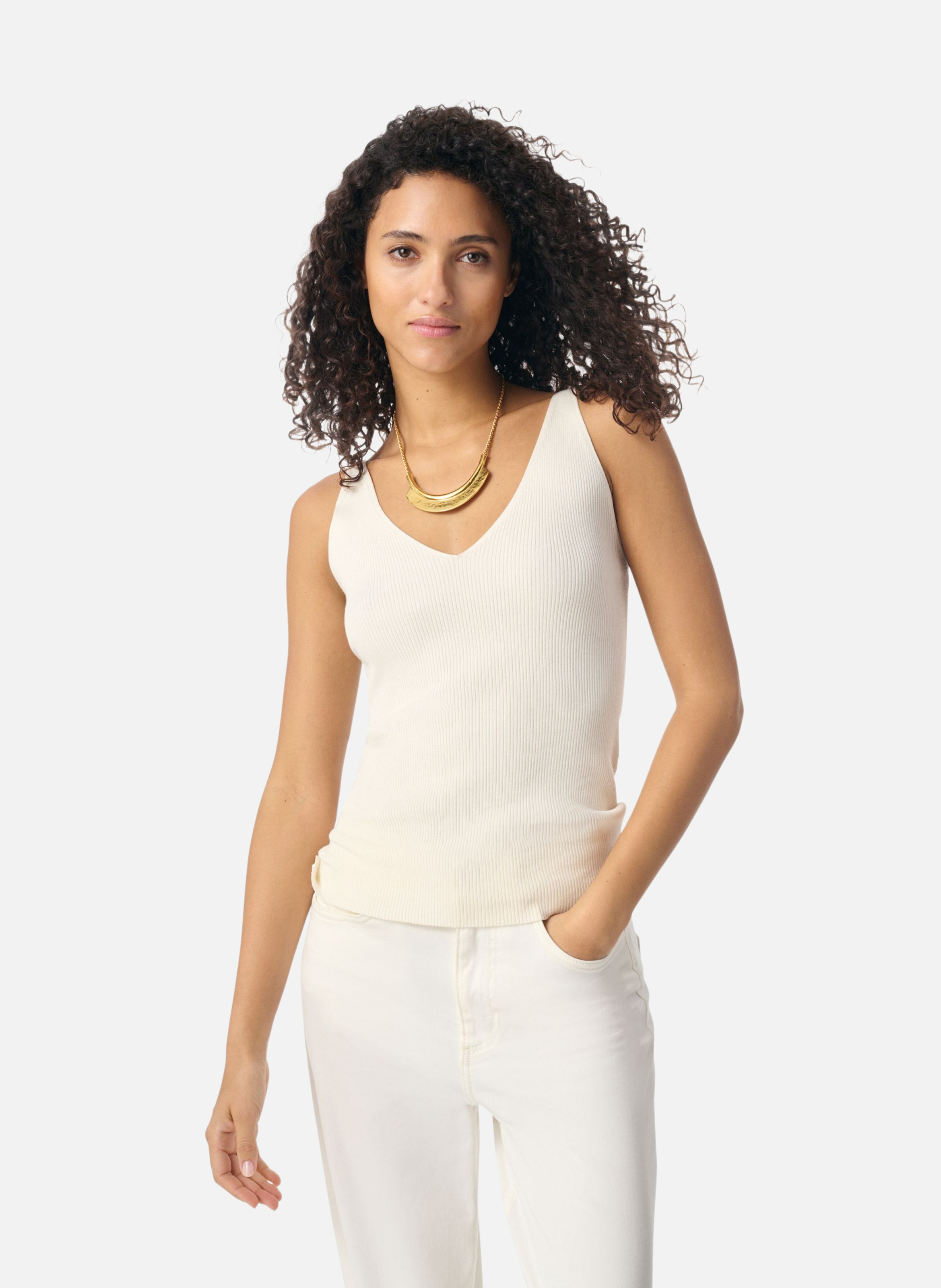 Top Sans Manche Ernice VANESSA BRUNO Blanc