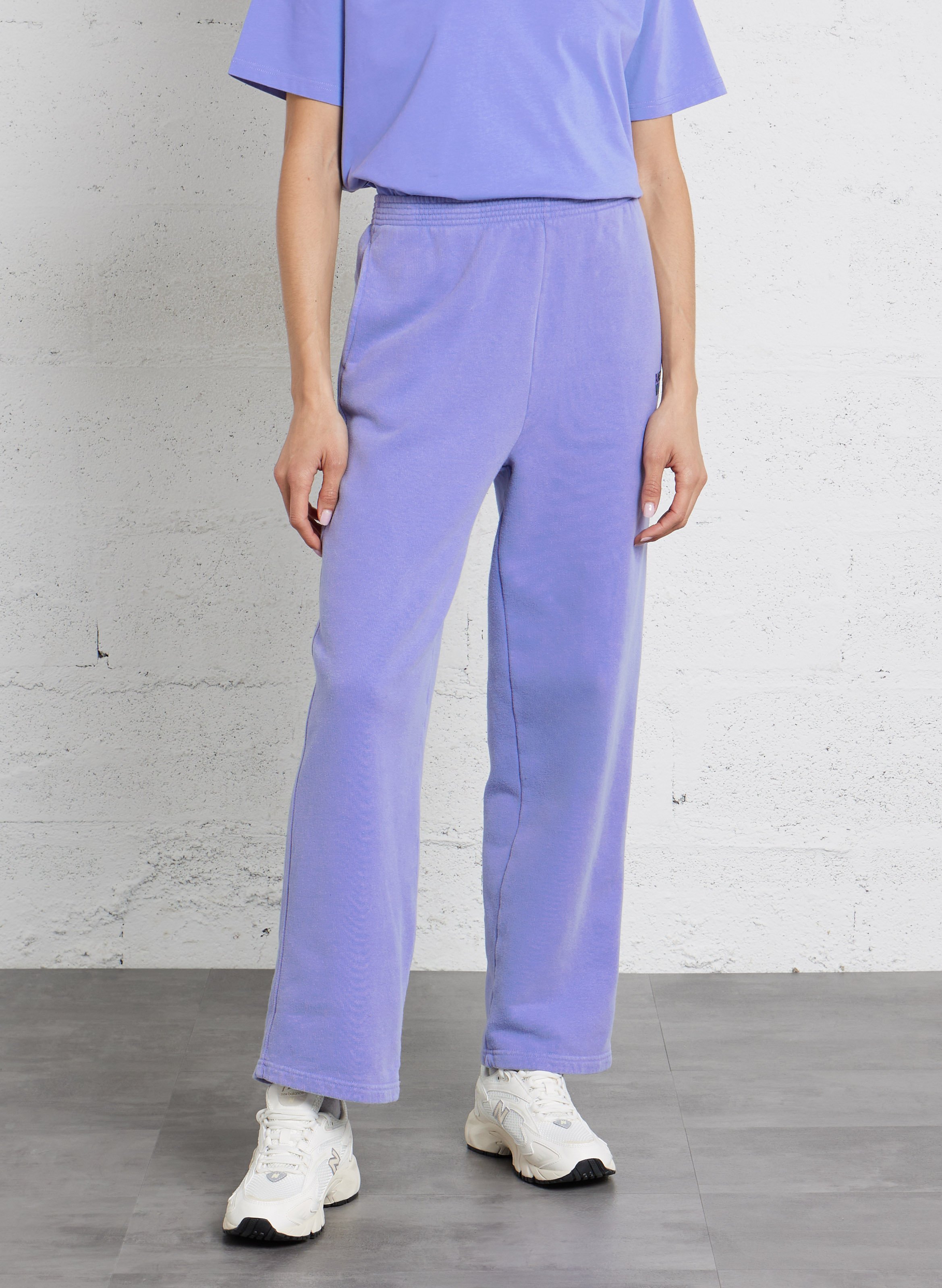 Jogging droit en coton plizzy  Provence vintage