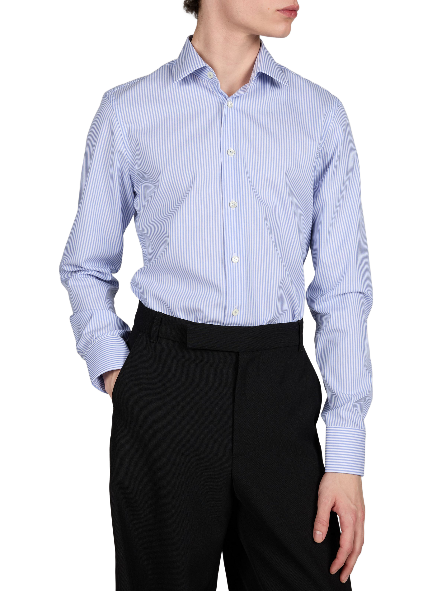 Slim-fit striped cotton shirt VAN LAACK Blue