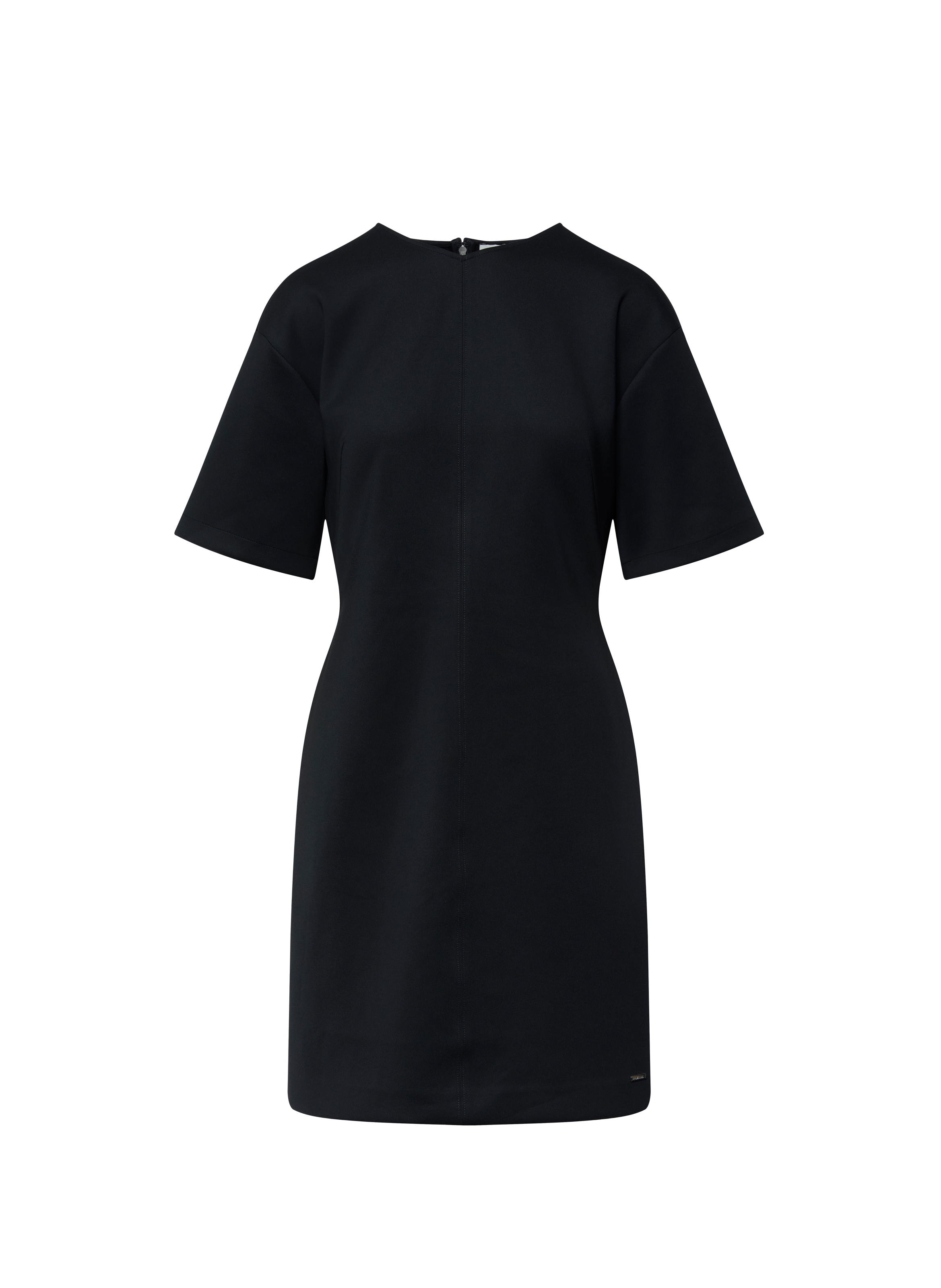 Robe midi cintrée à manches courtes CALVIN KLEIN Noir