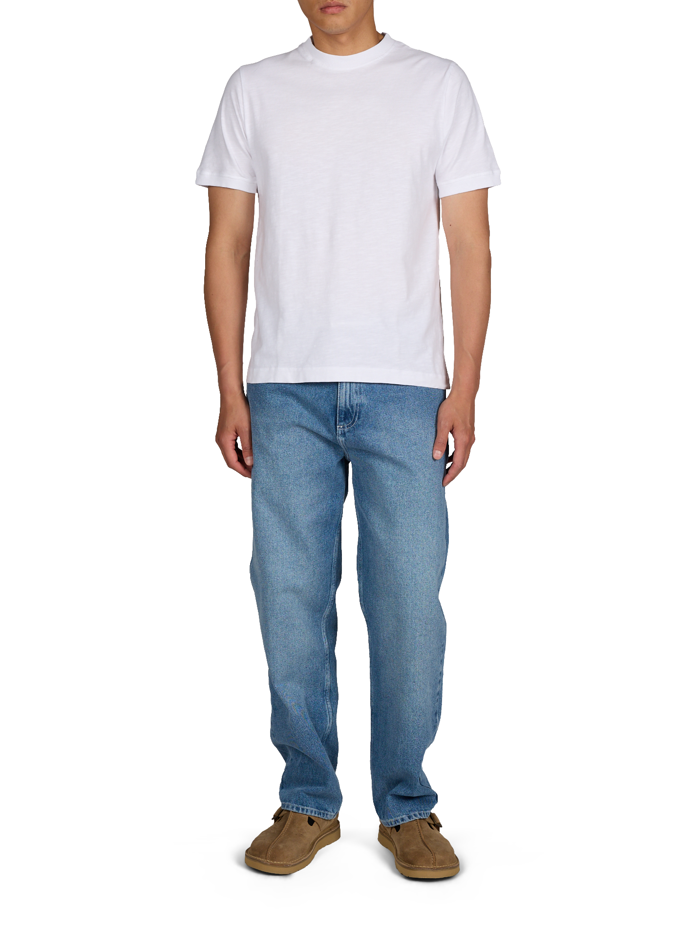 T-shirt uni à col rond en coton LAFAURIE Blanc