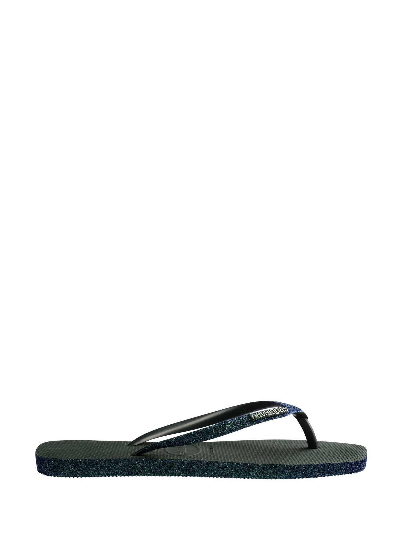 Tongs Slim Square Sparkle à brides scintillantes HAVAIANAS Kaki