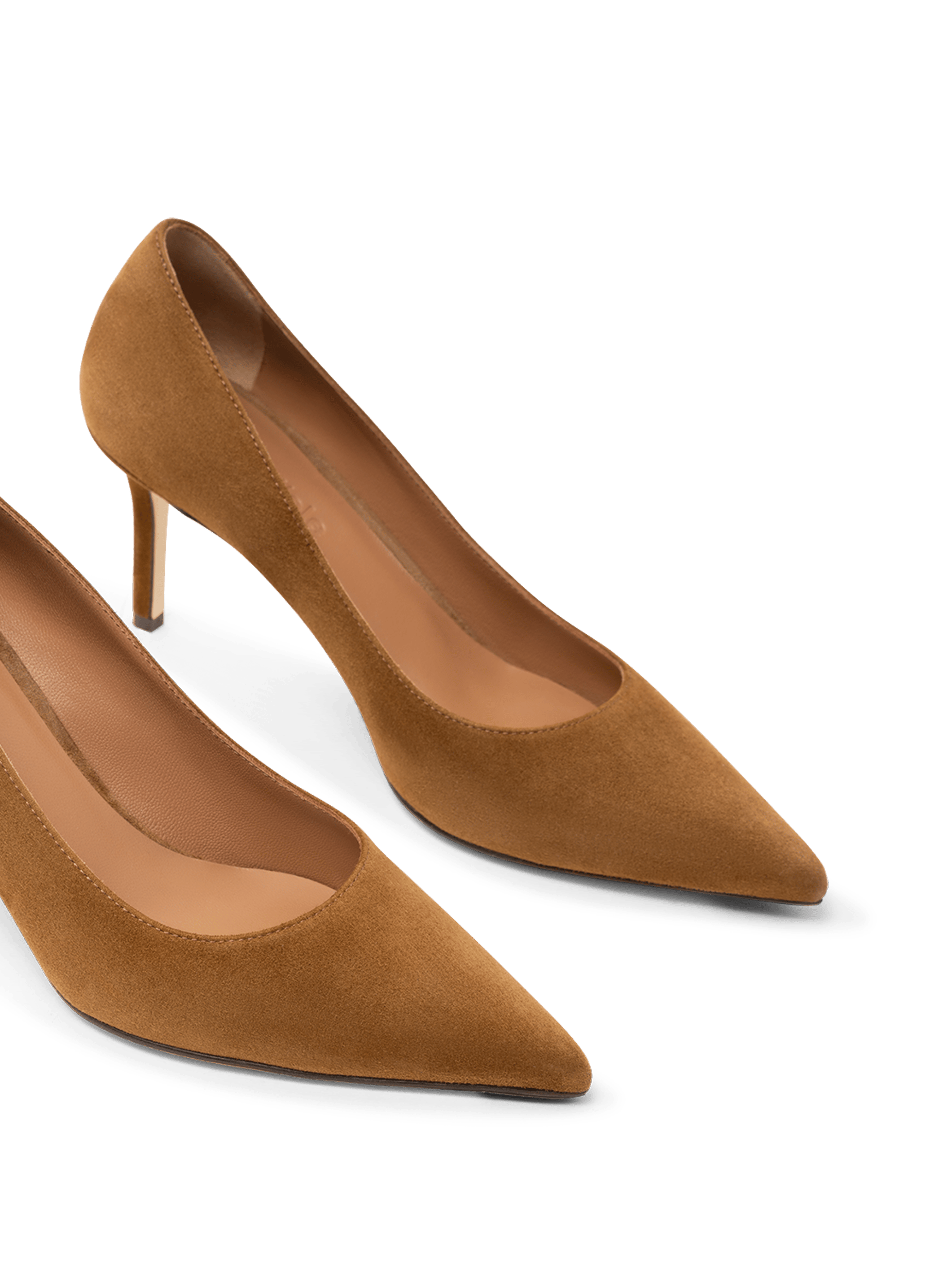 Escarpins yumba en chevre velours PARALLELE Marron