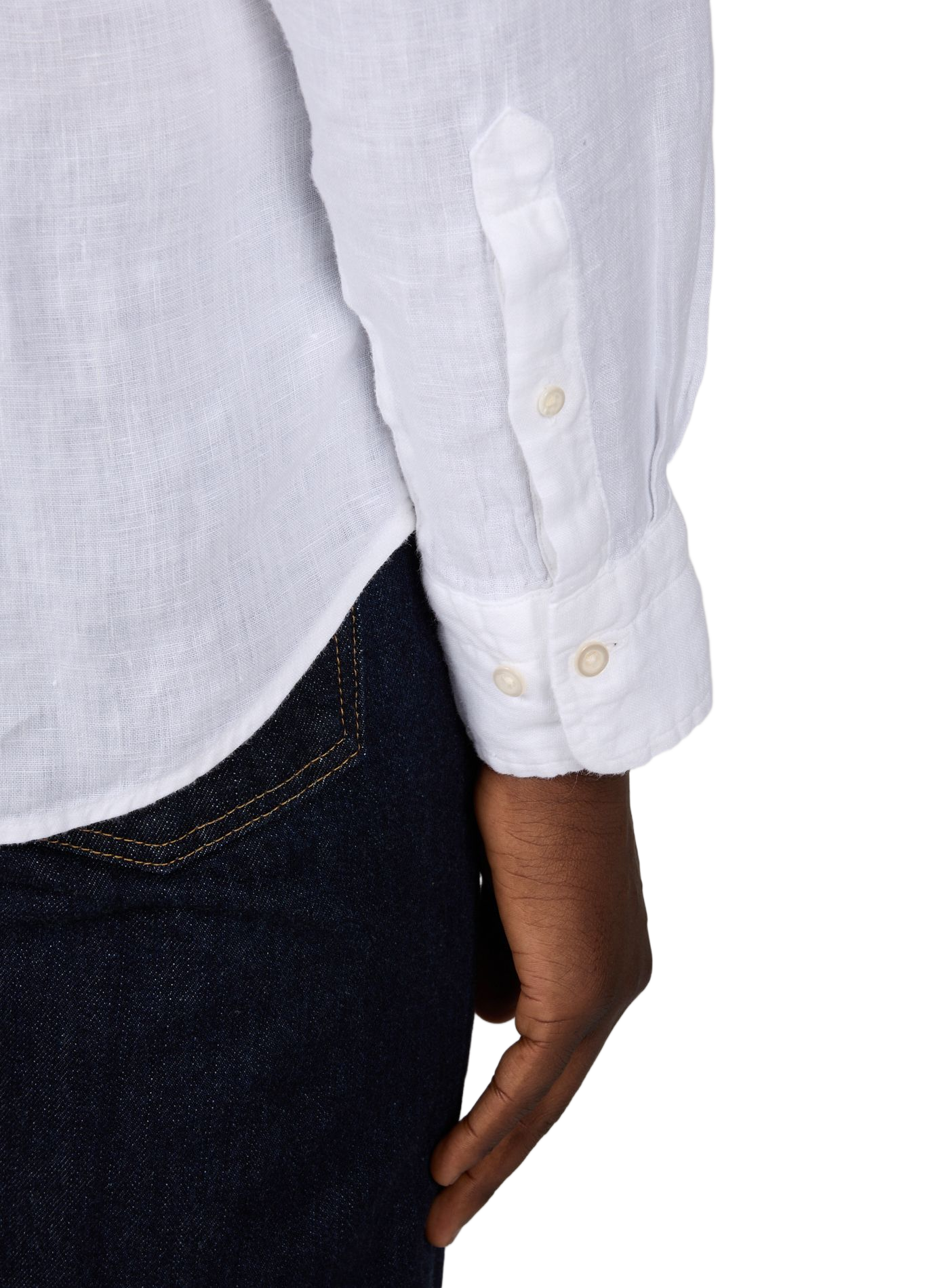 Chemise droite en lin  GANT Blanc
