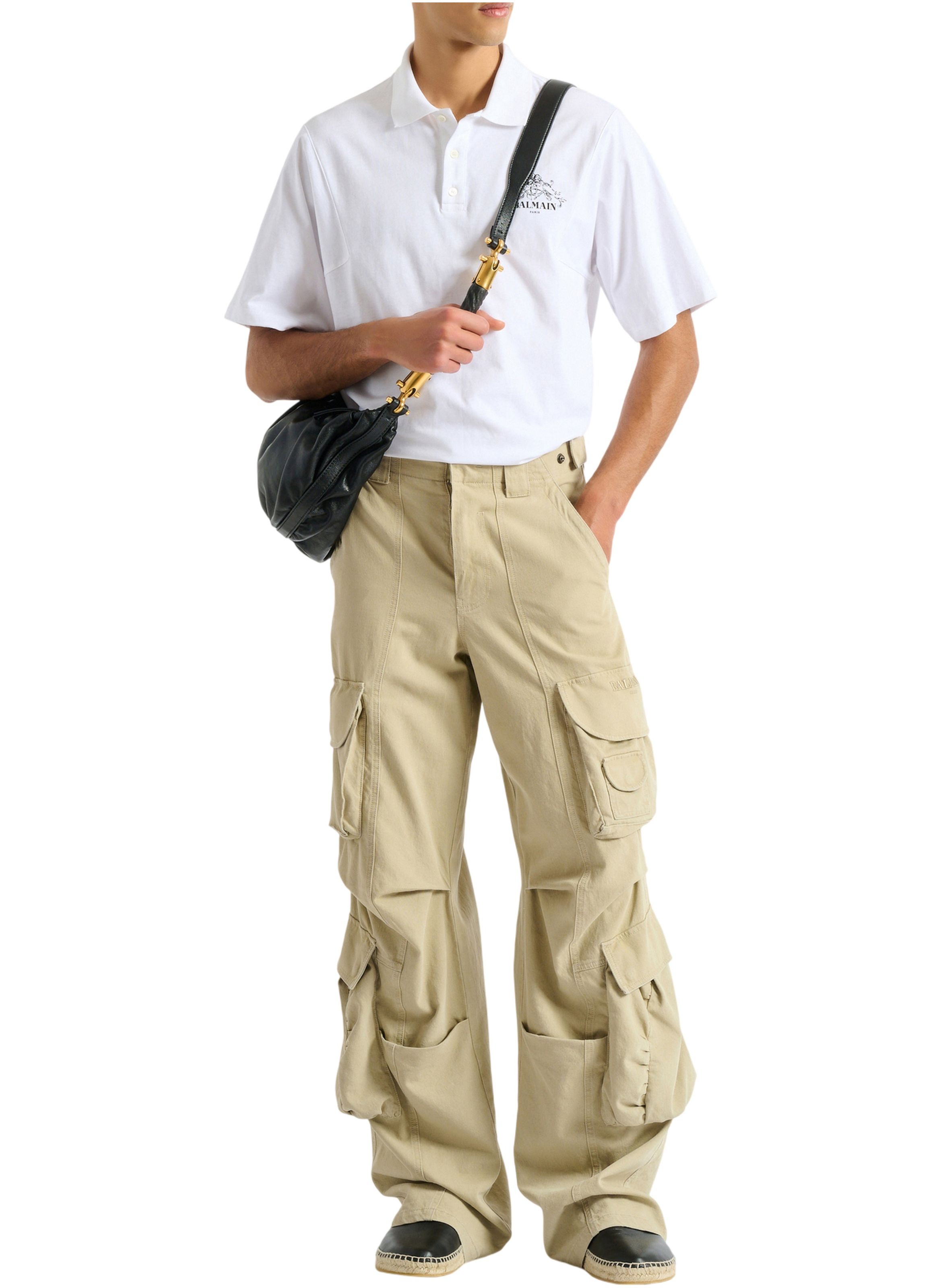 Polo balmain vine imprimé BALMAIN Blanc