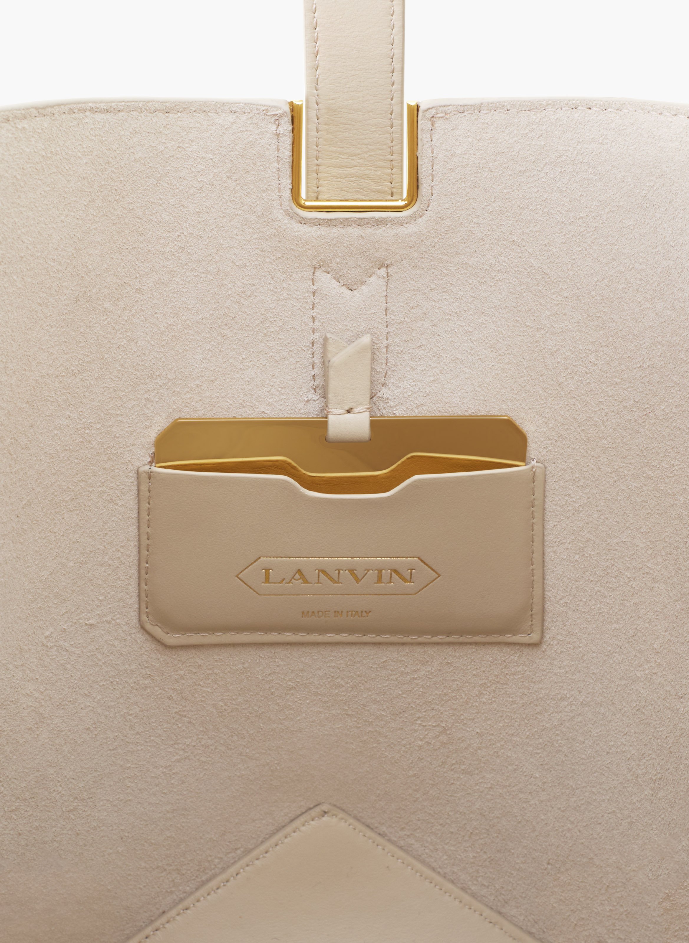 Sac seau catch by lanvin en cuir LANVIN Blanc