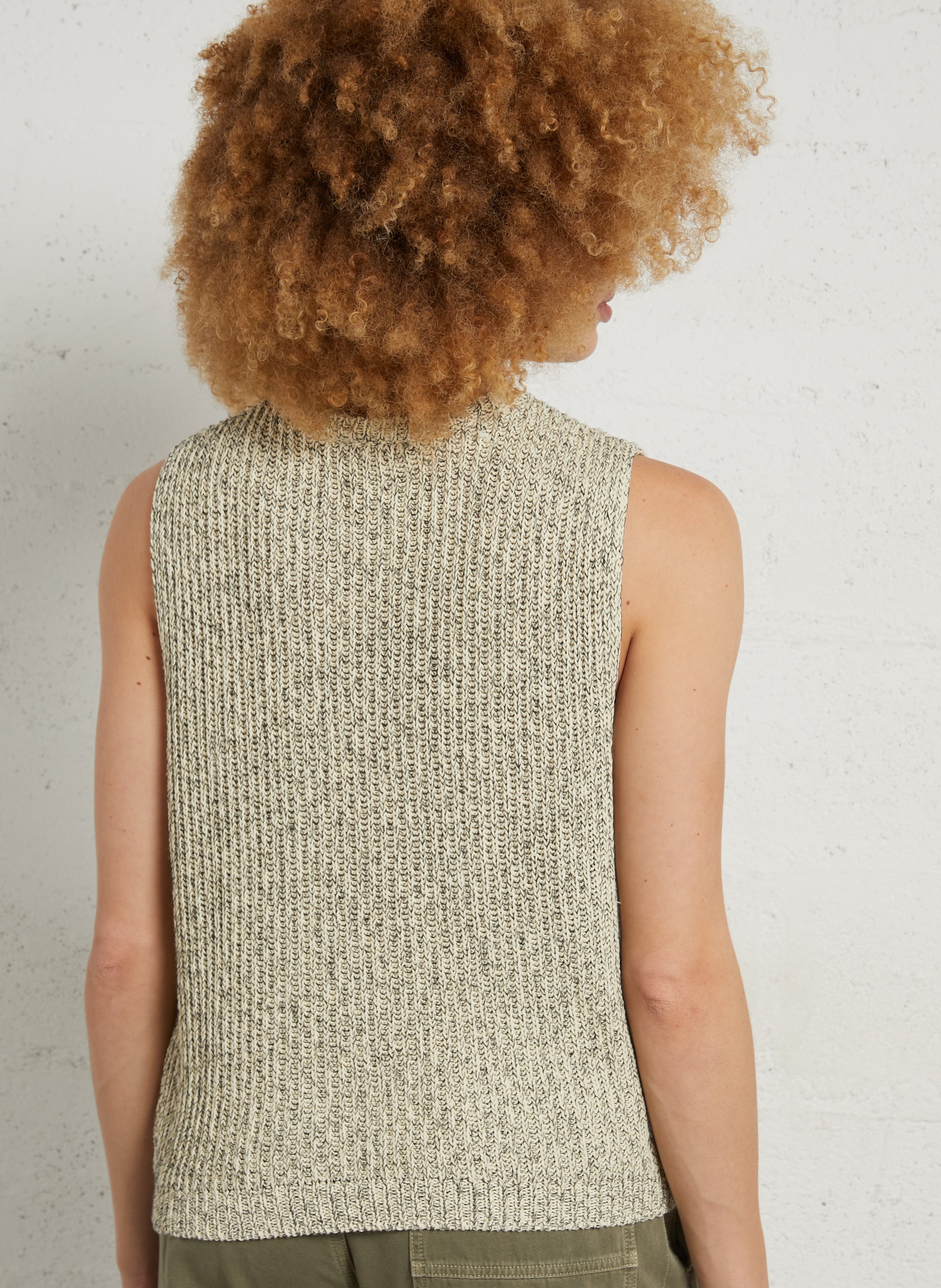 Pull oversize en coton bio twily AMERICAN VINTAGE Jaune