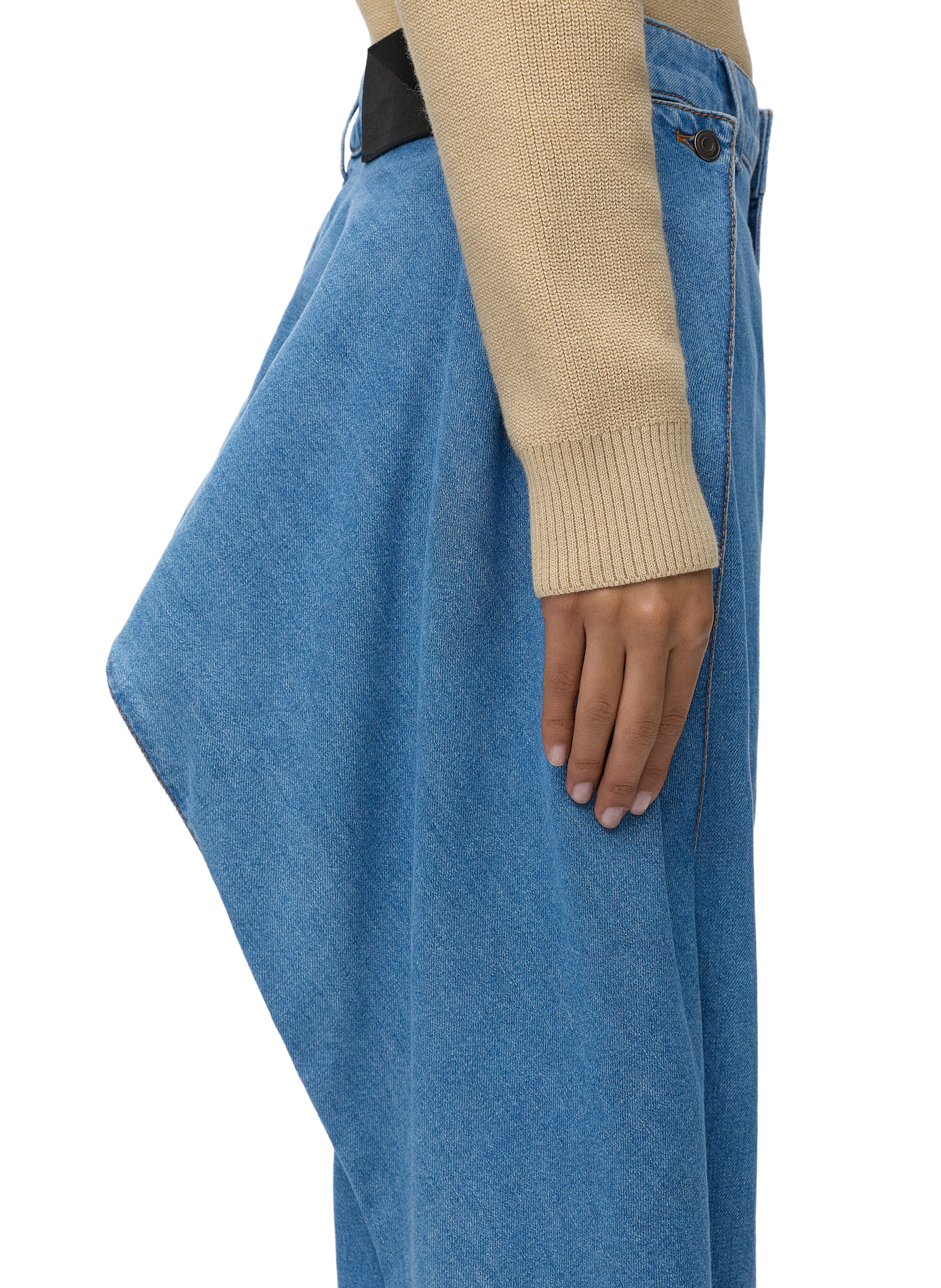 Washed cotton denim jeans LOEWE Blue