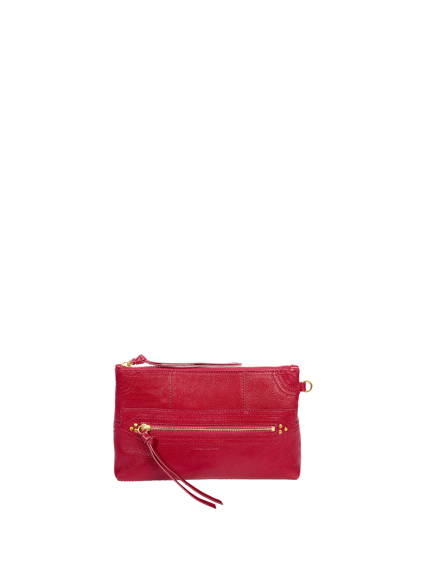 Glückliche Clutch aus Ziegenleder JÉRÔME DREYFUSS Rot