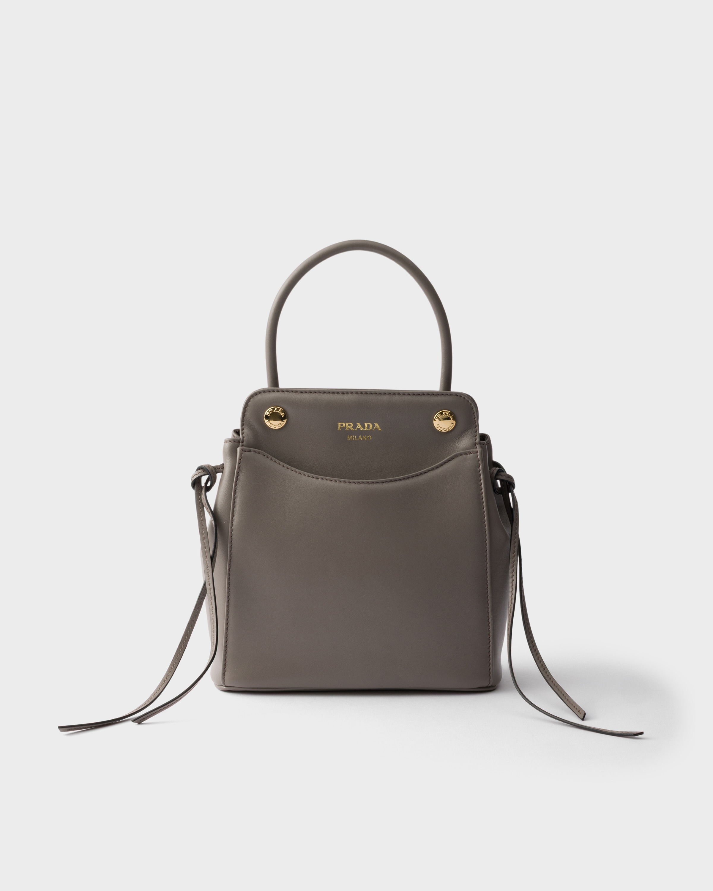 Mini sac à main prada carry en cuir PRADA Gris