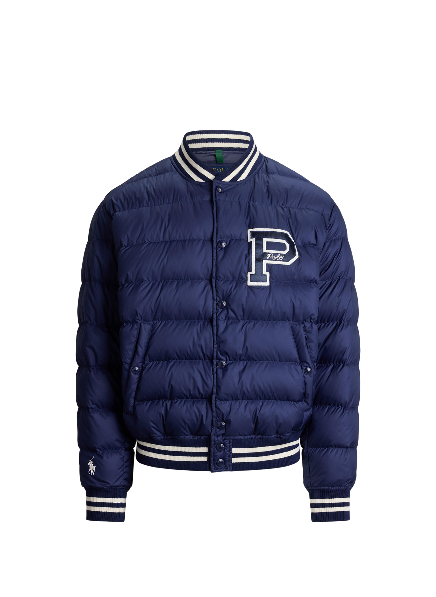Quilted windbreaker jacket with logo POLO RALPH LAUREN Blue