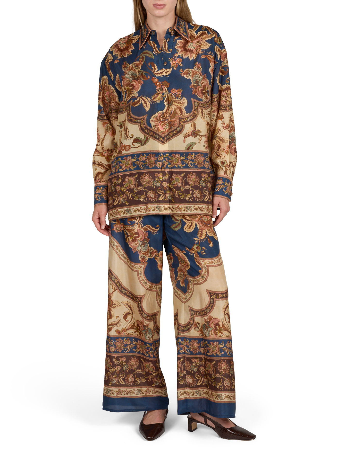 Pantalon large fluide ZIMMERMANN Bleu