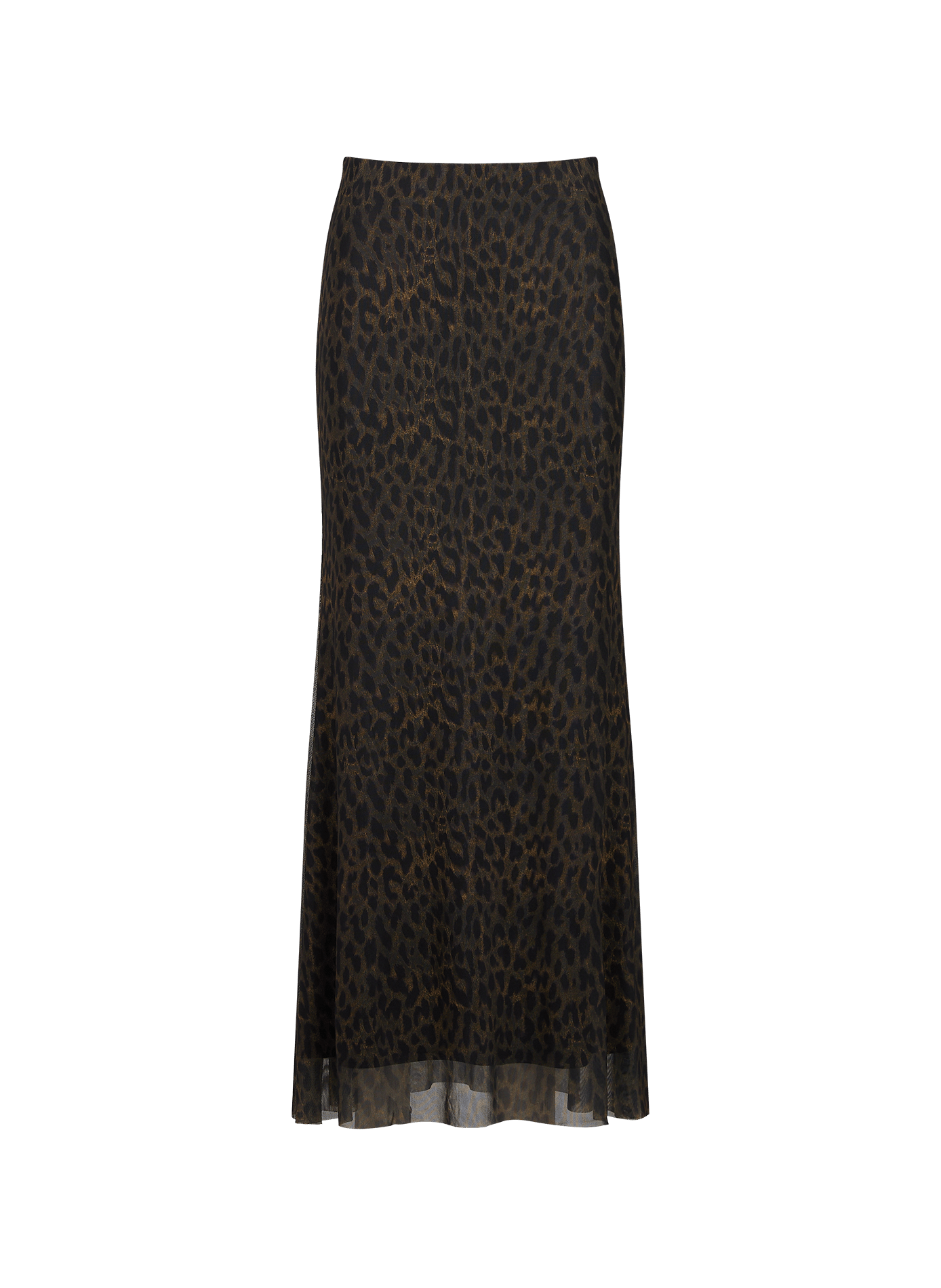 Long skirt ROUMESSA with animal print ROUGE EDIT Brown