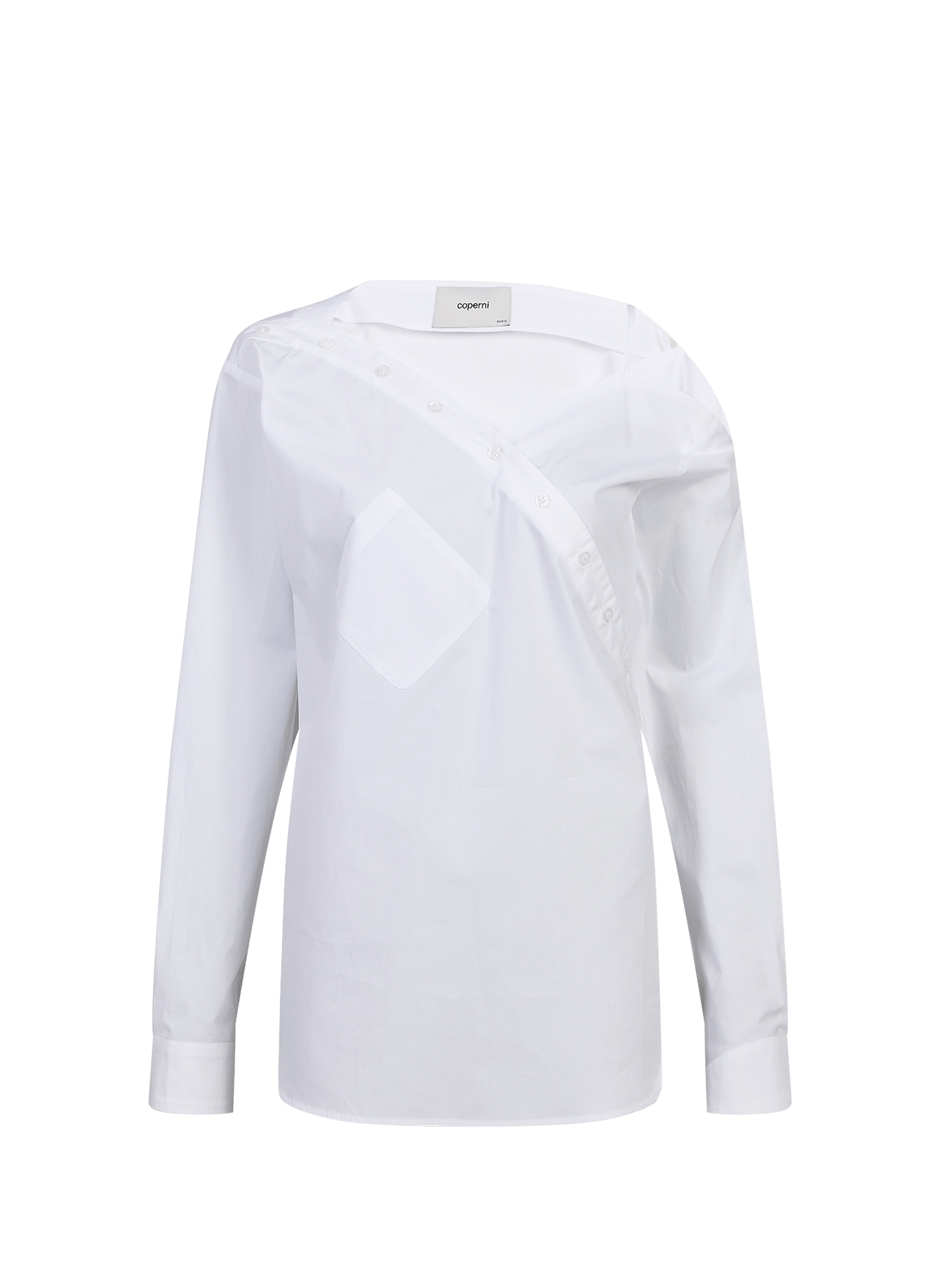 Heart asymmetrical cotton shirt COPERNI White