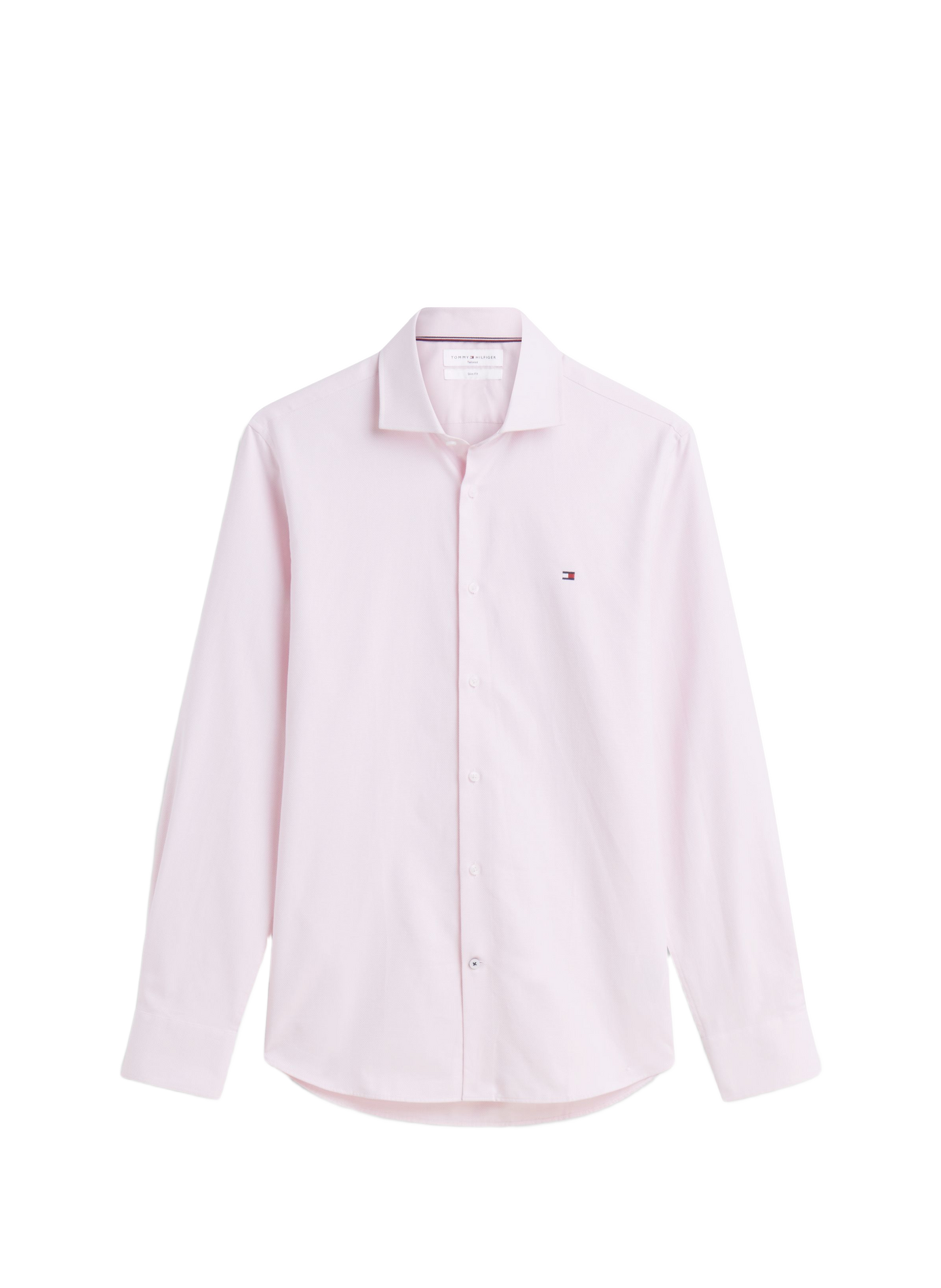 Straight classic collar shirt in cotton TOMMY HILFIGER Pink